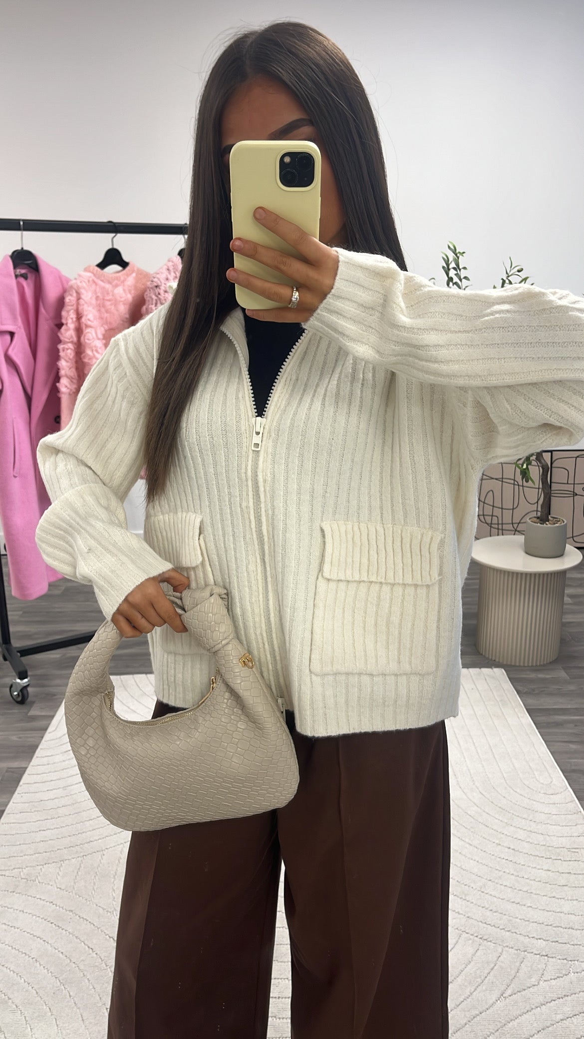 Gilet zip maille laine 231939