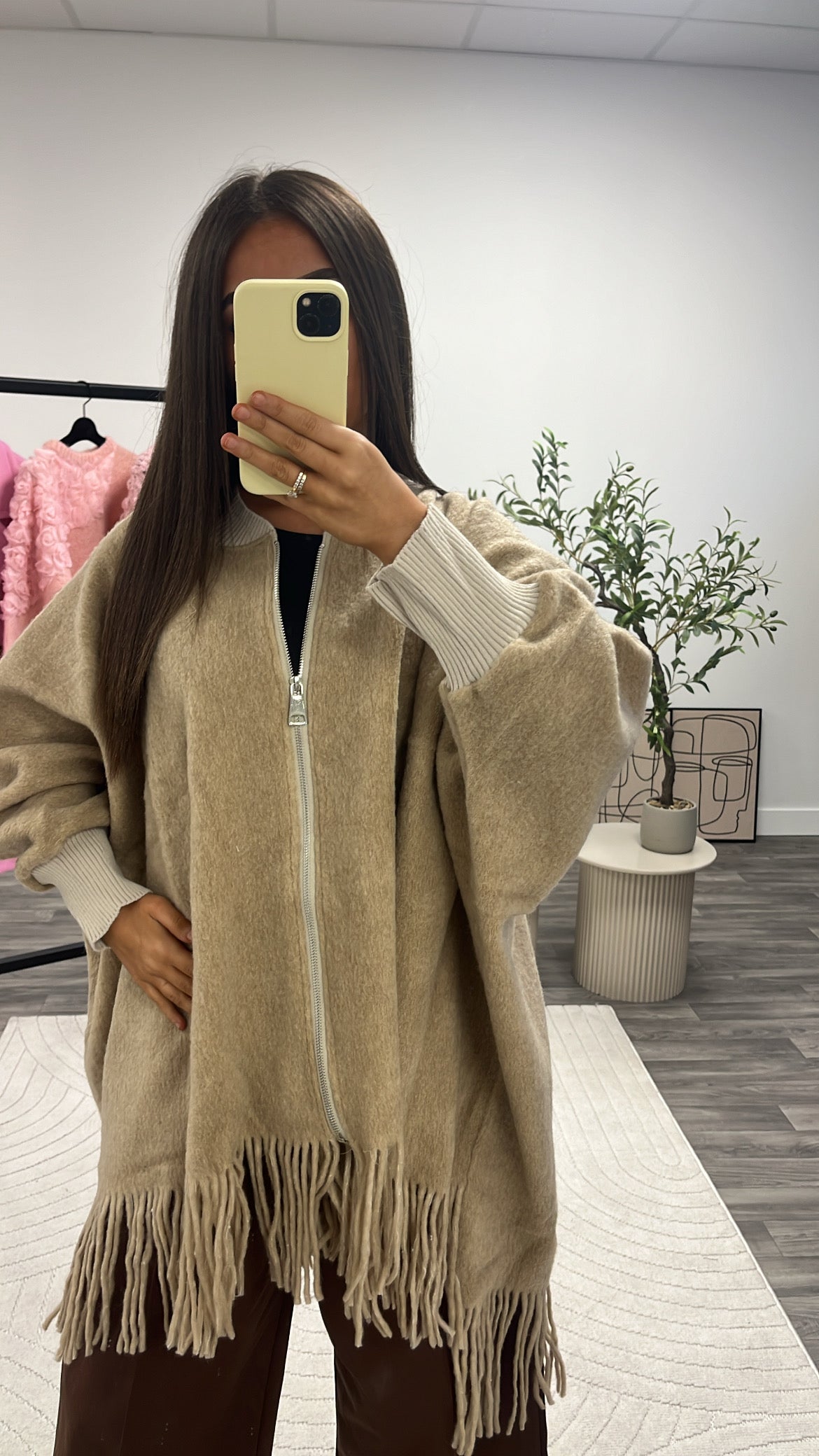 Veste pancho frange 62592