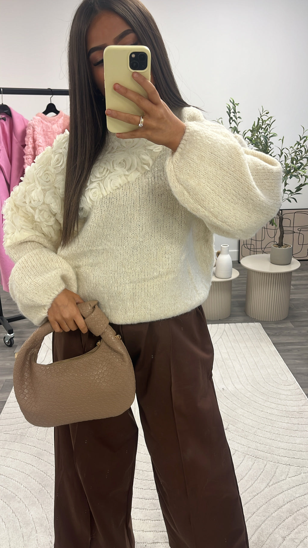 Pull flower blanc TU 2322