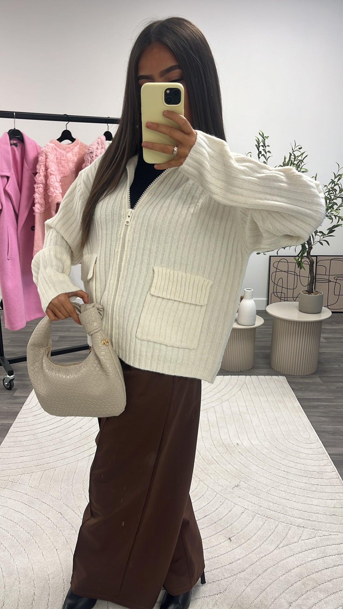 Gilet zip maille laine TU 231939