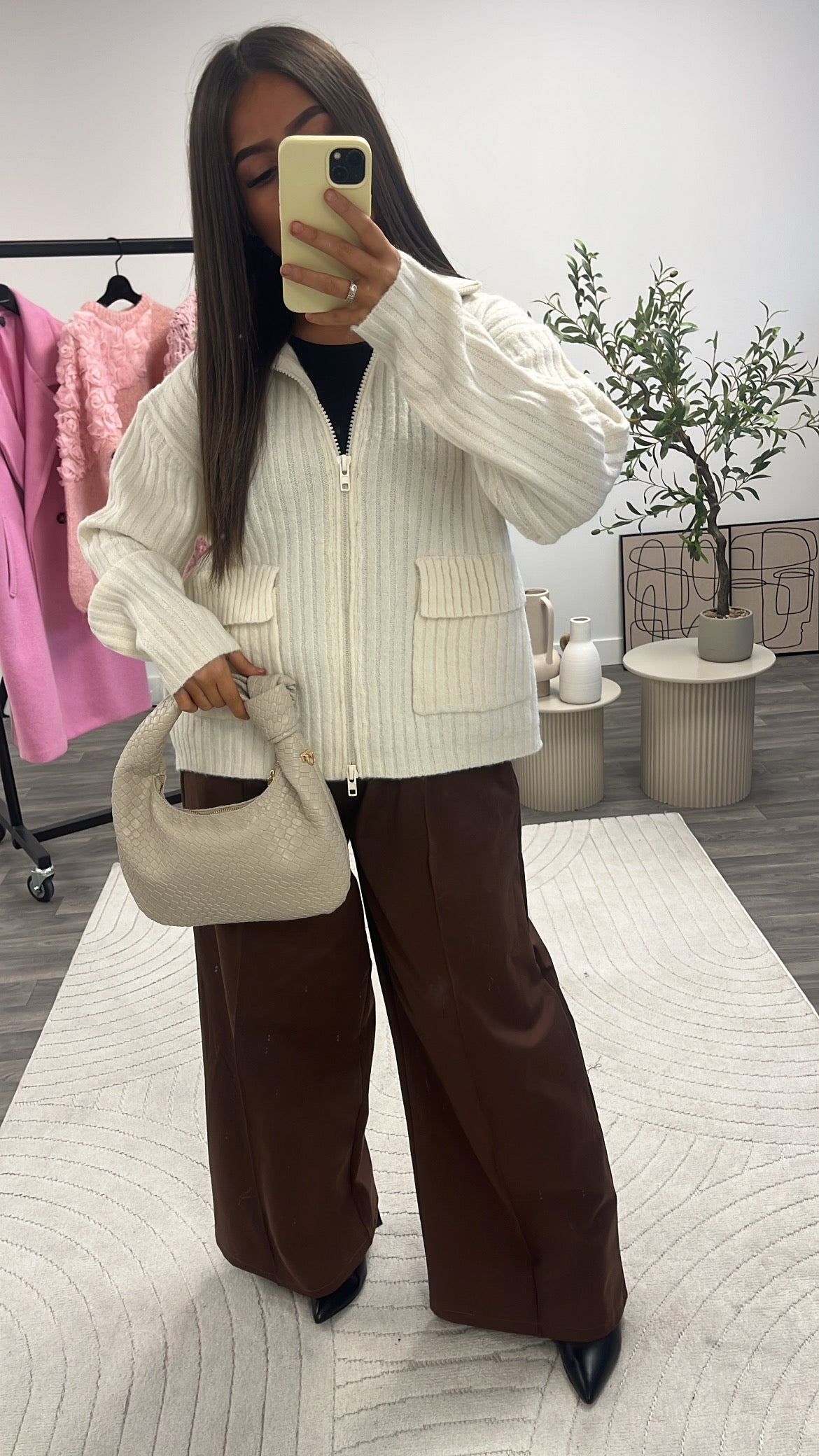 Gilet zip maille laine TU 231939