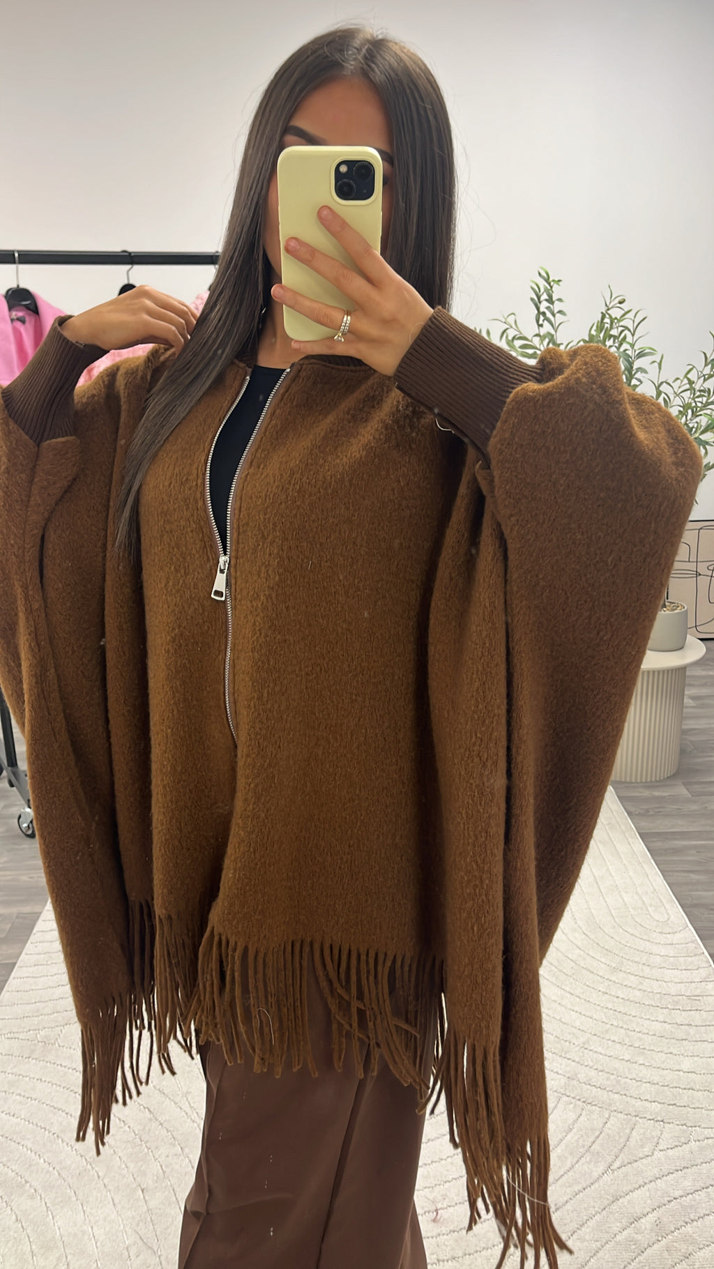 Veste pancho frange 62592