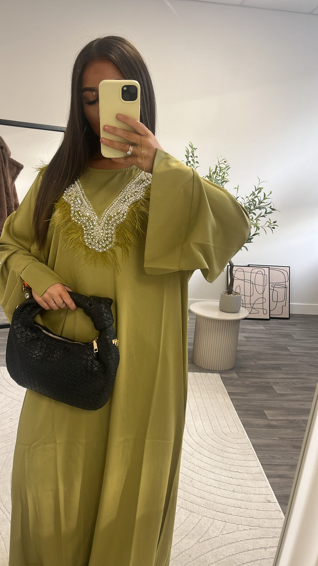 Robe abaya olive Z1952