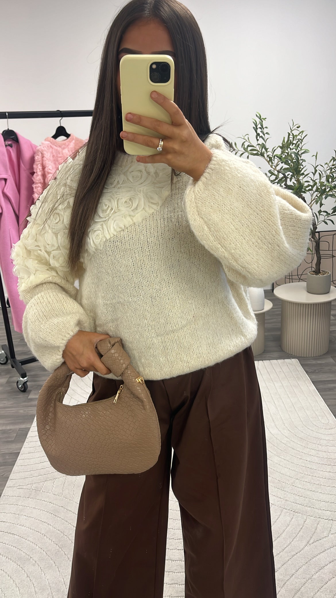 Pull flower blanc TU 2322