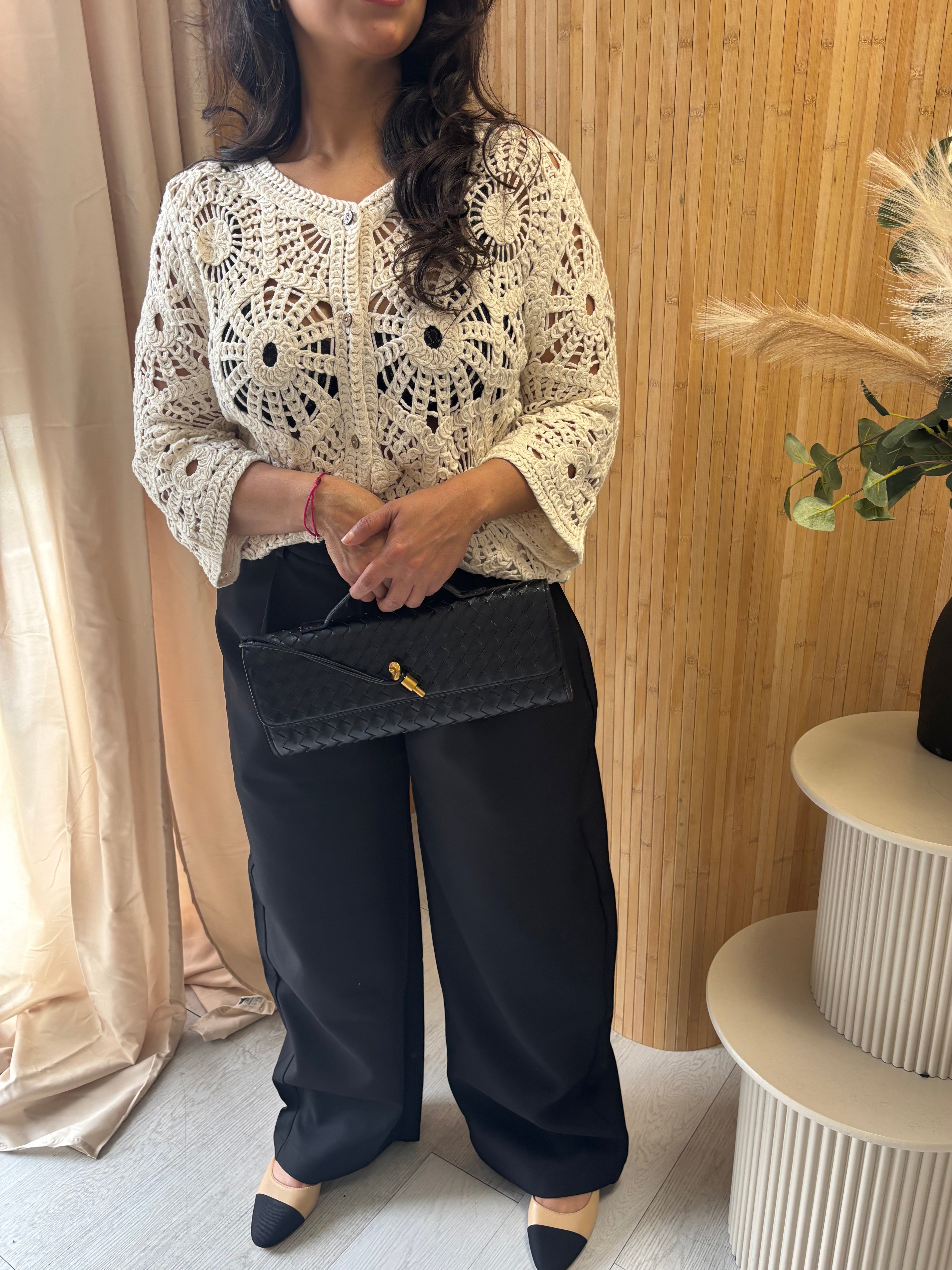Pantalon costume crème