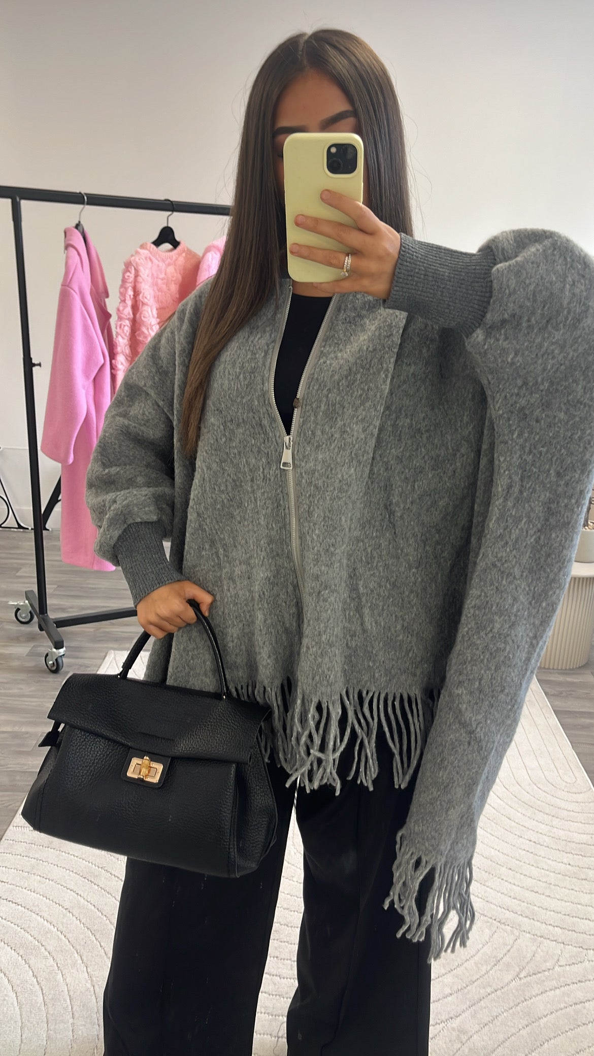 Veste pancho frange 62592