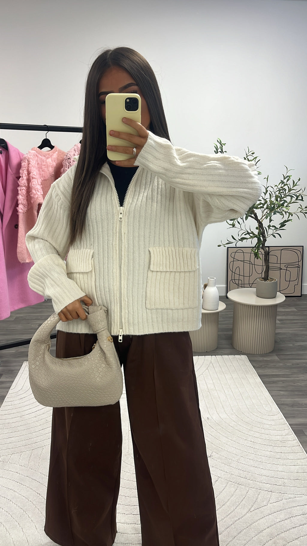 Gilet zip maille laine 231939