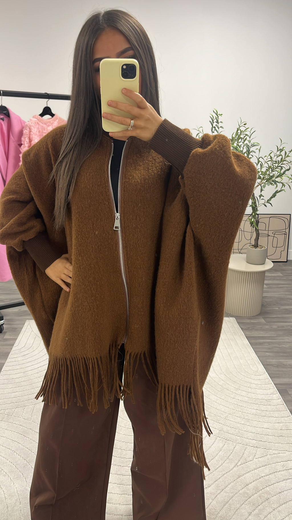 Veste pancho frange 62592