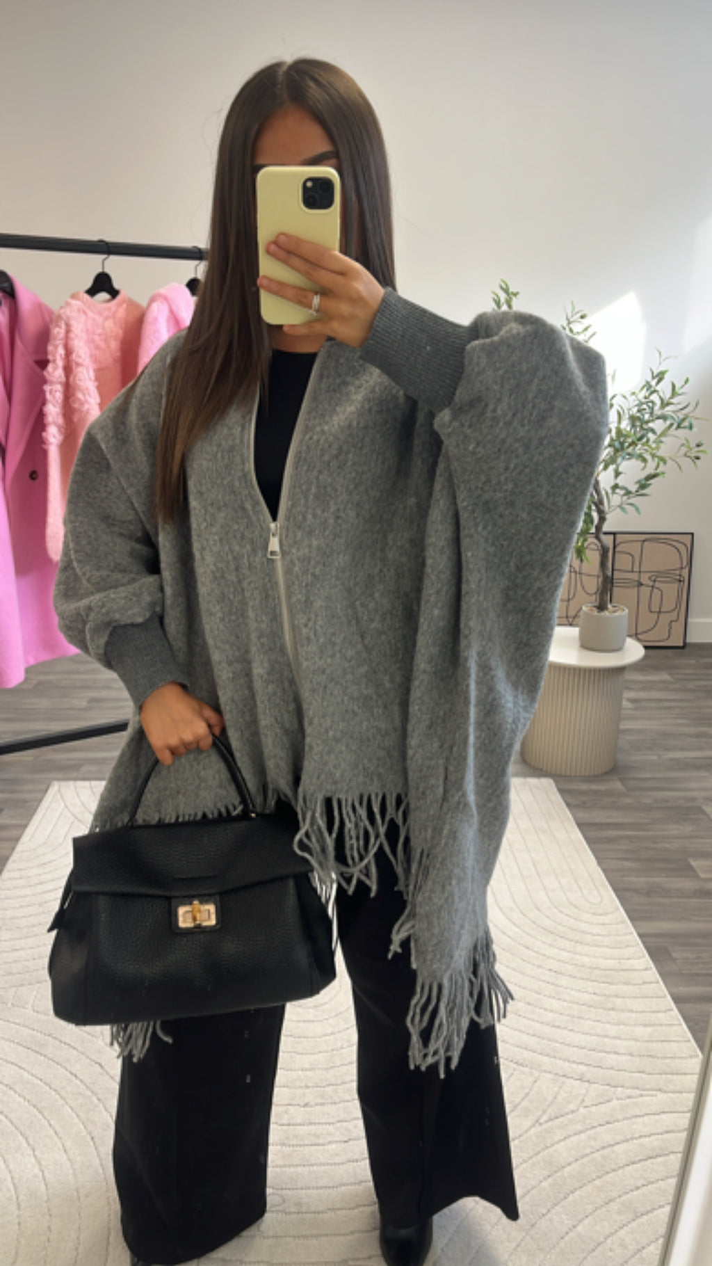 Veste pancho frange 62592