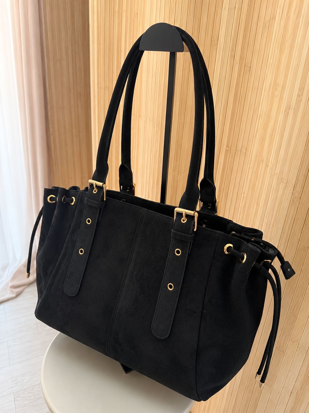Sac velour synthetic noir