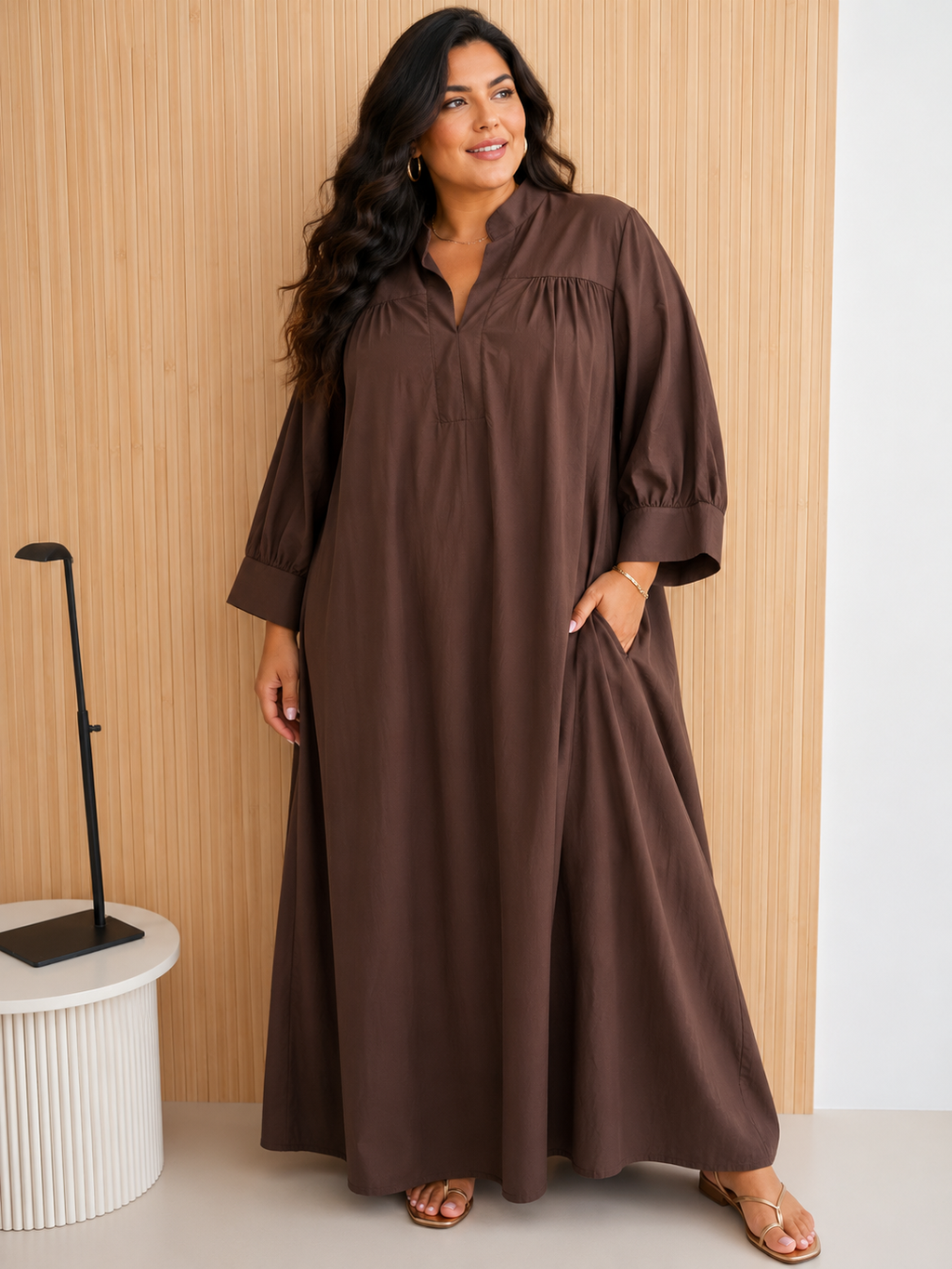 Robe ample coton popeline
