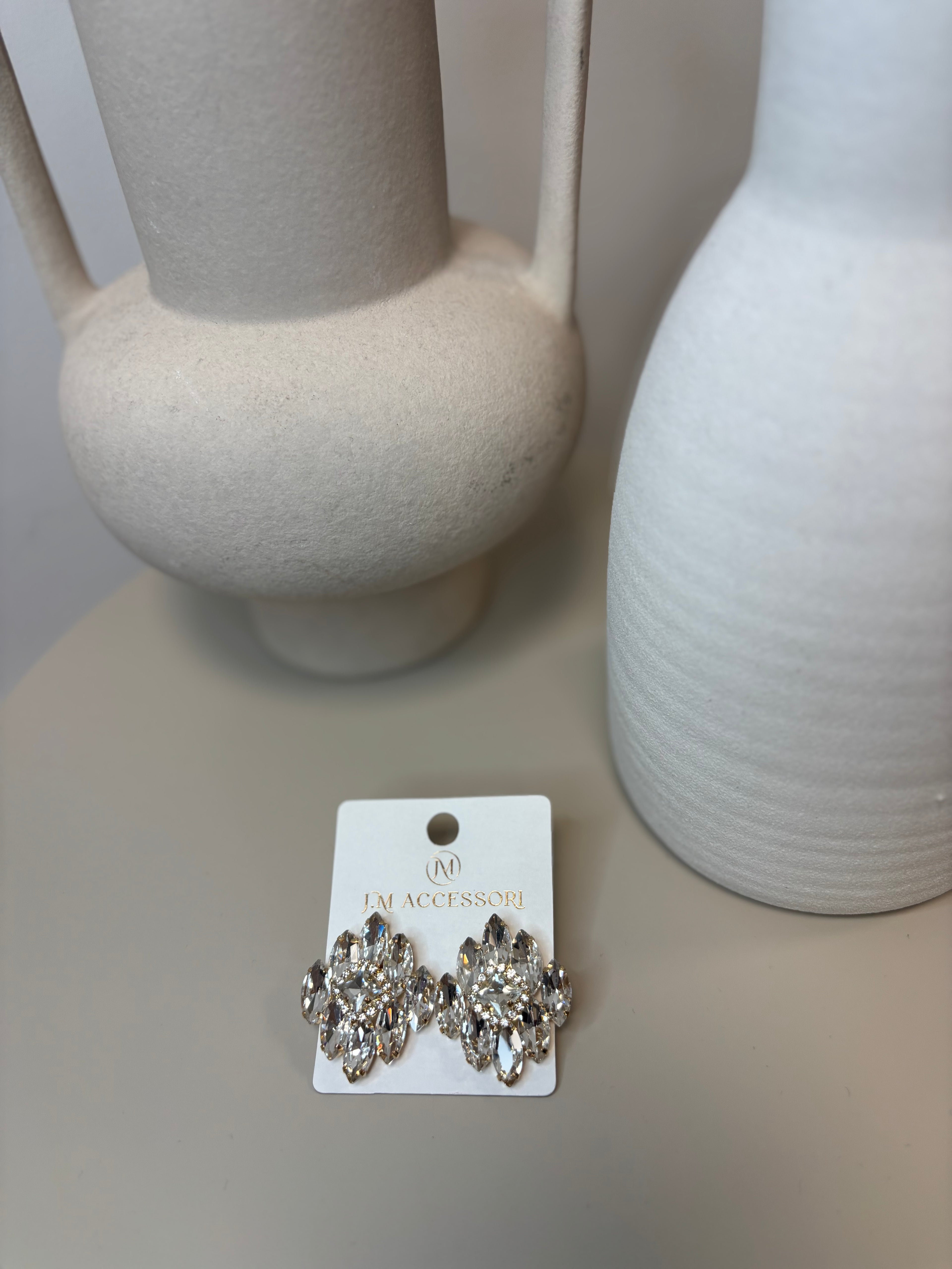 BOUCLES D'OREILLES À STRASS