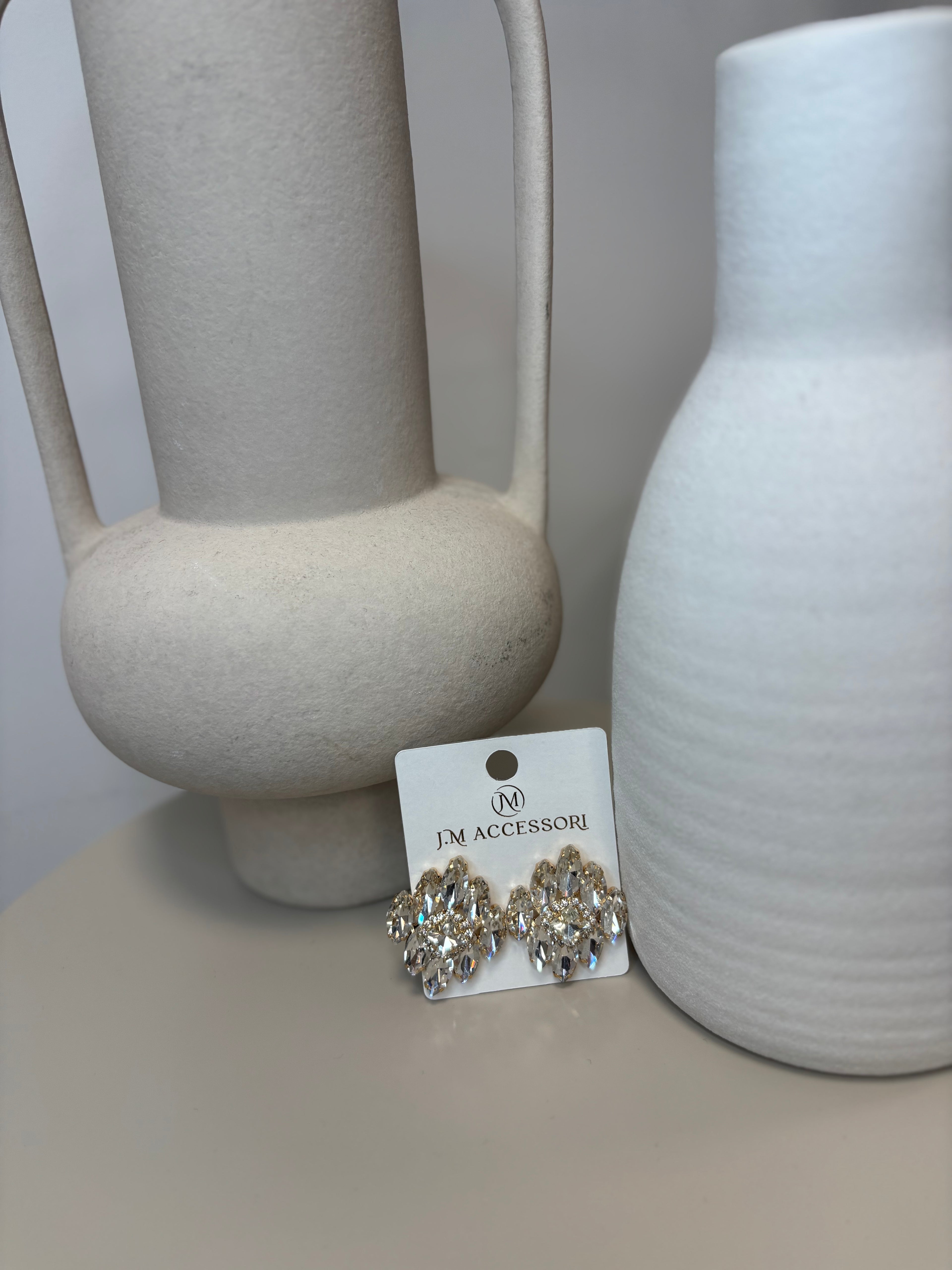 BOUCLES D'OREILLES À STRASS