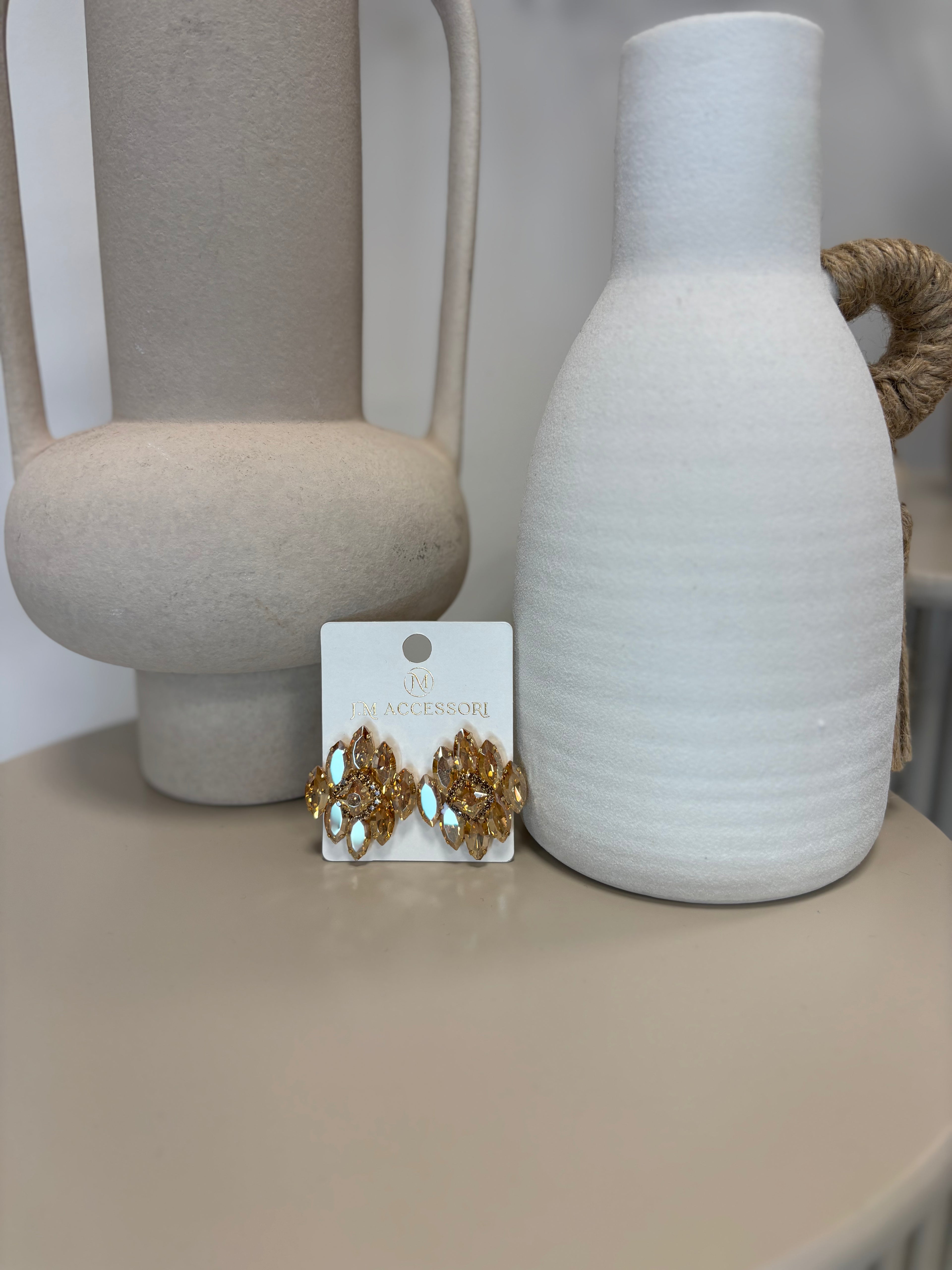 BOUCLES D'OREILLES À STRASS