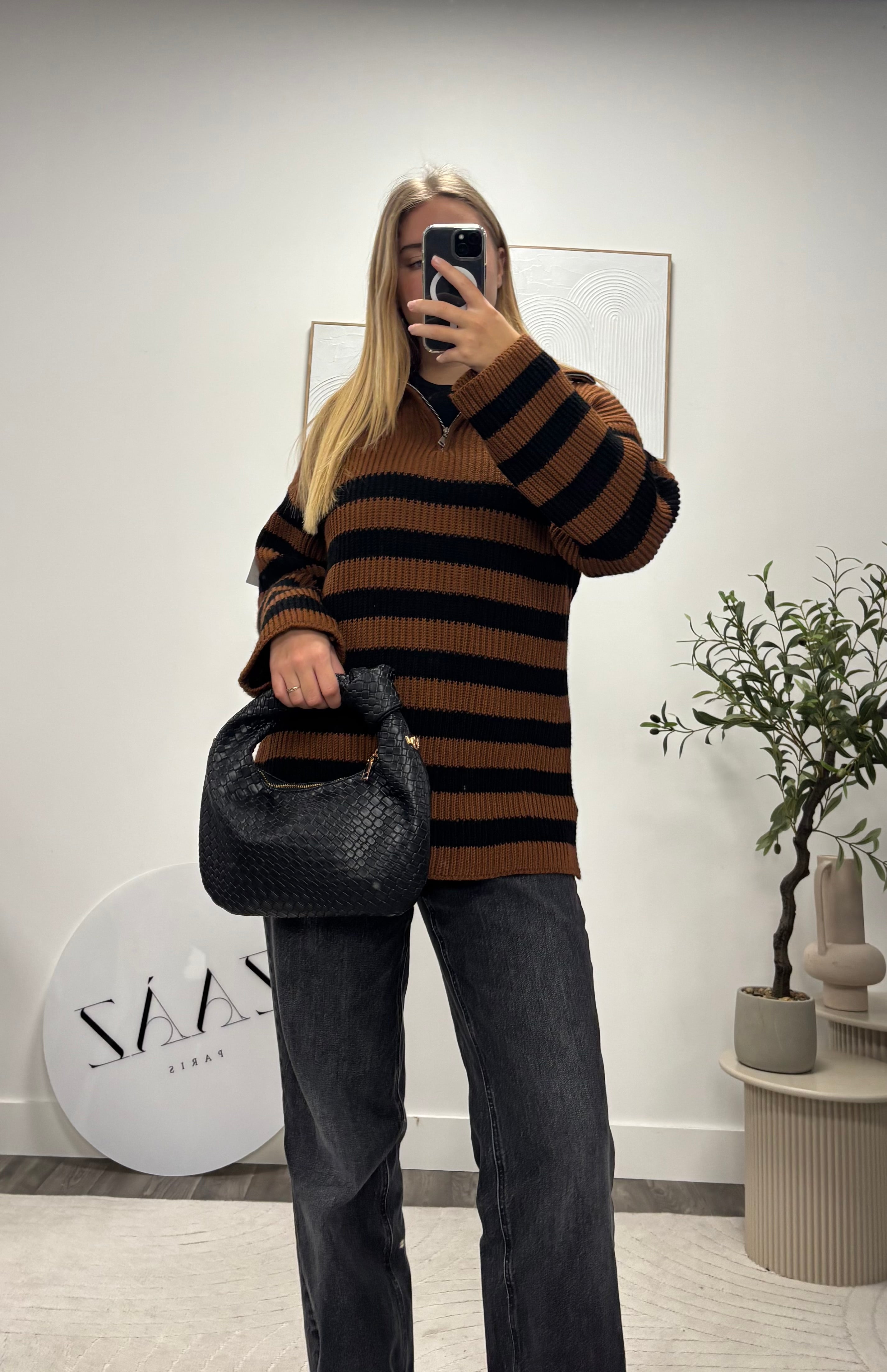 PULL COL RAYURE TU 59100