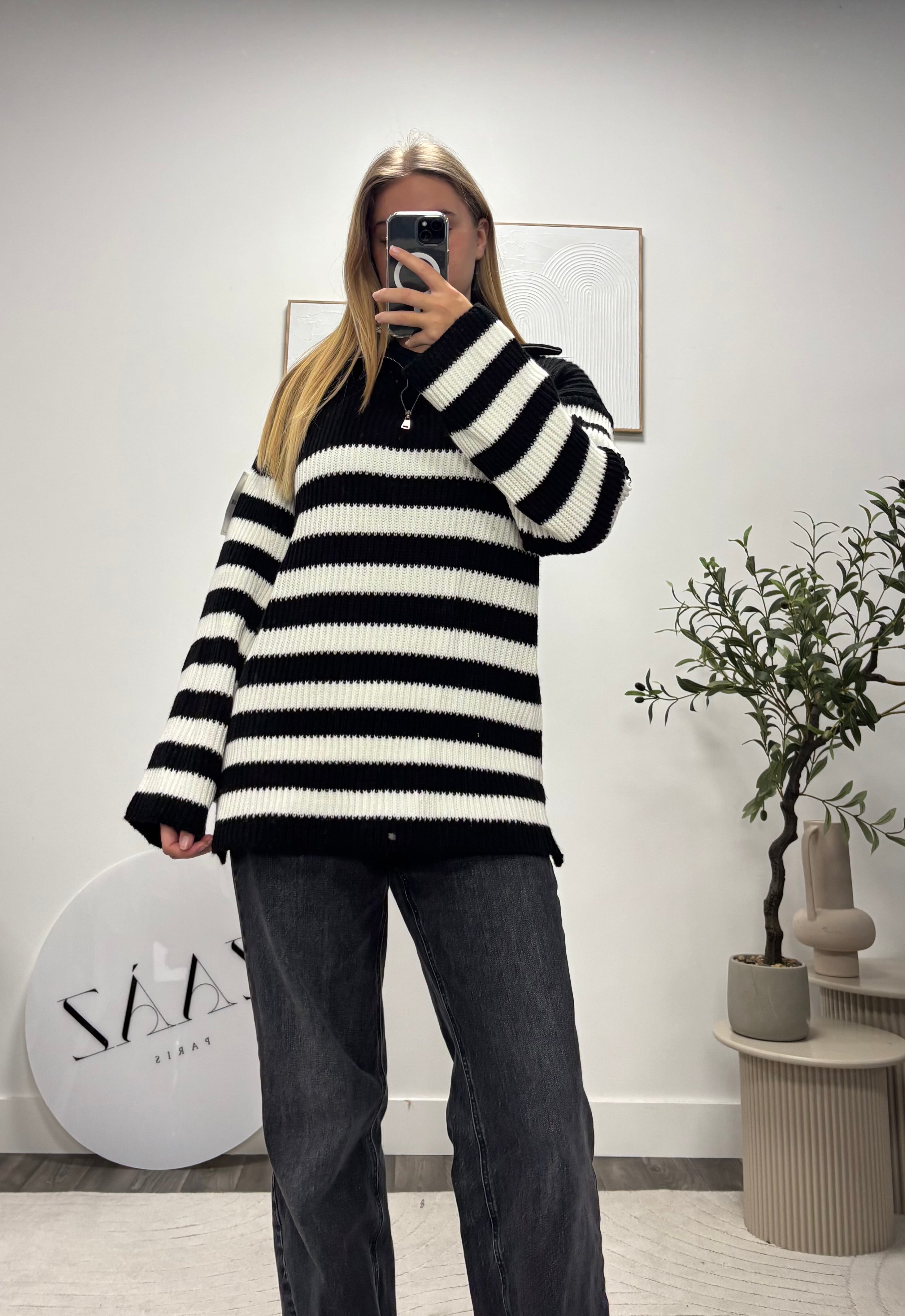 PULL COL RAYURE TU 59100