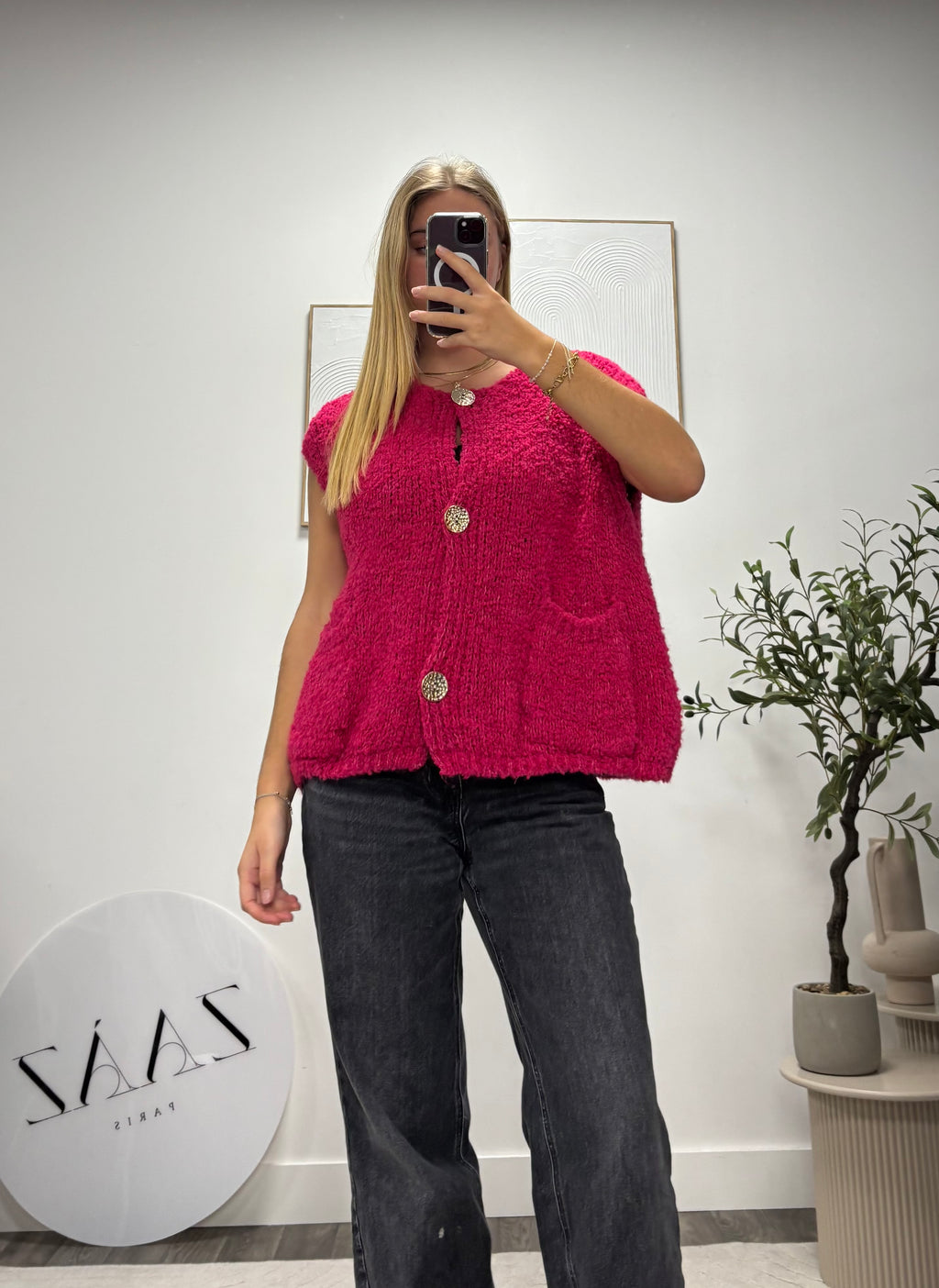 GILET EN MAILLE A0256