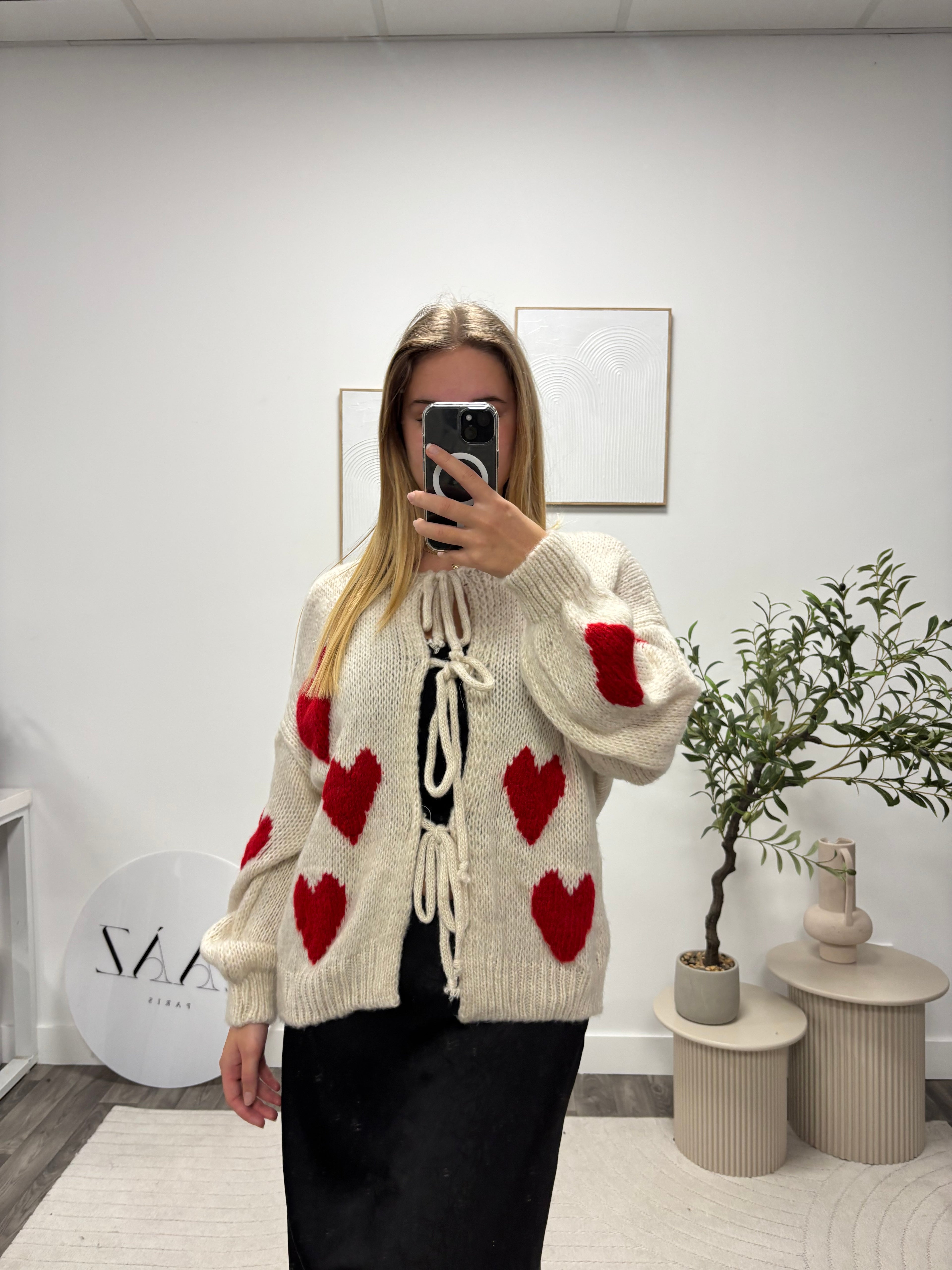 CARDIGAN NOEUD COEUR  2456.9