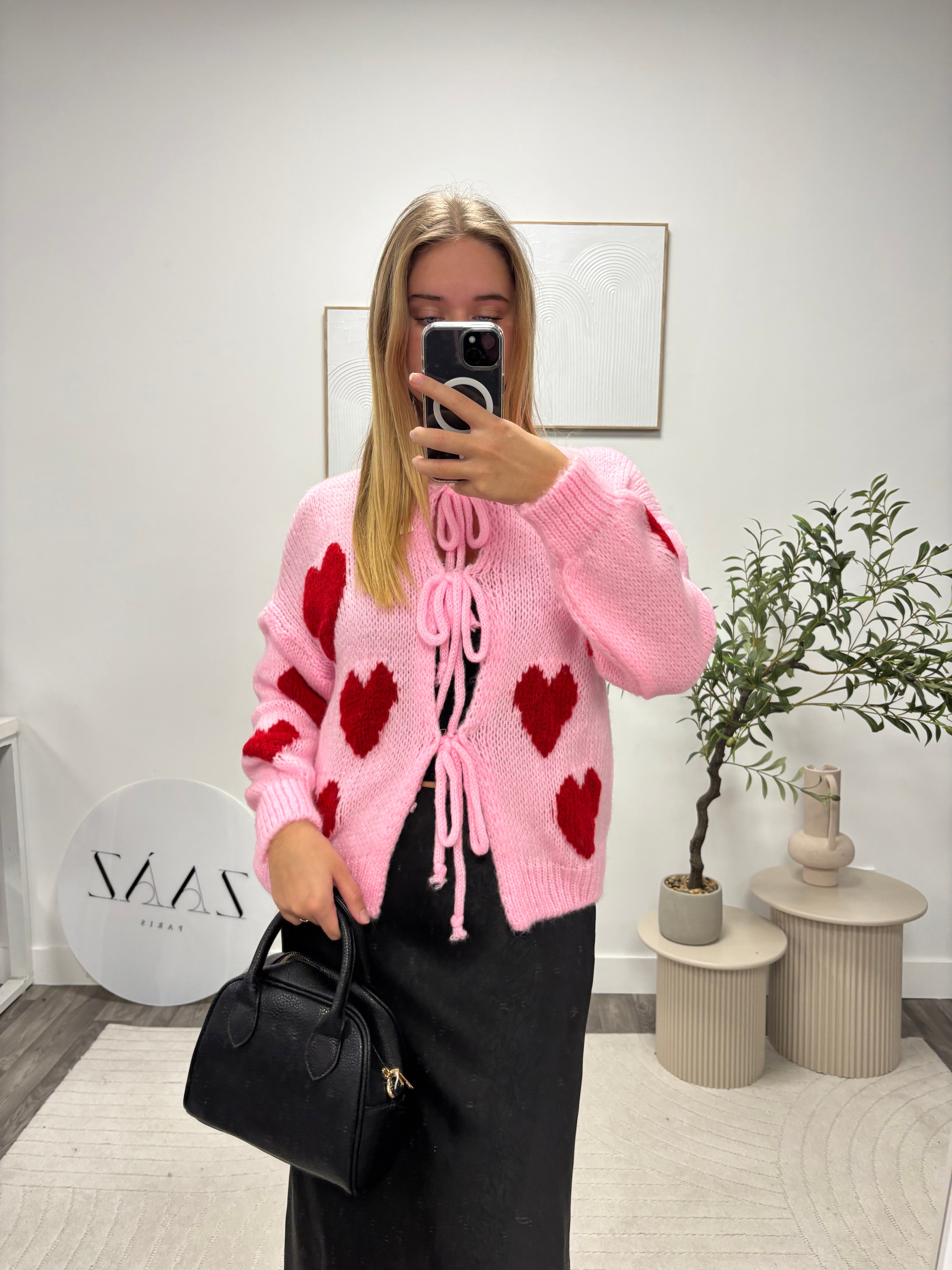 CARDIGAN NOEUD COEUR  2456.9