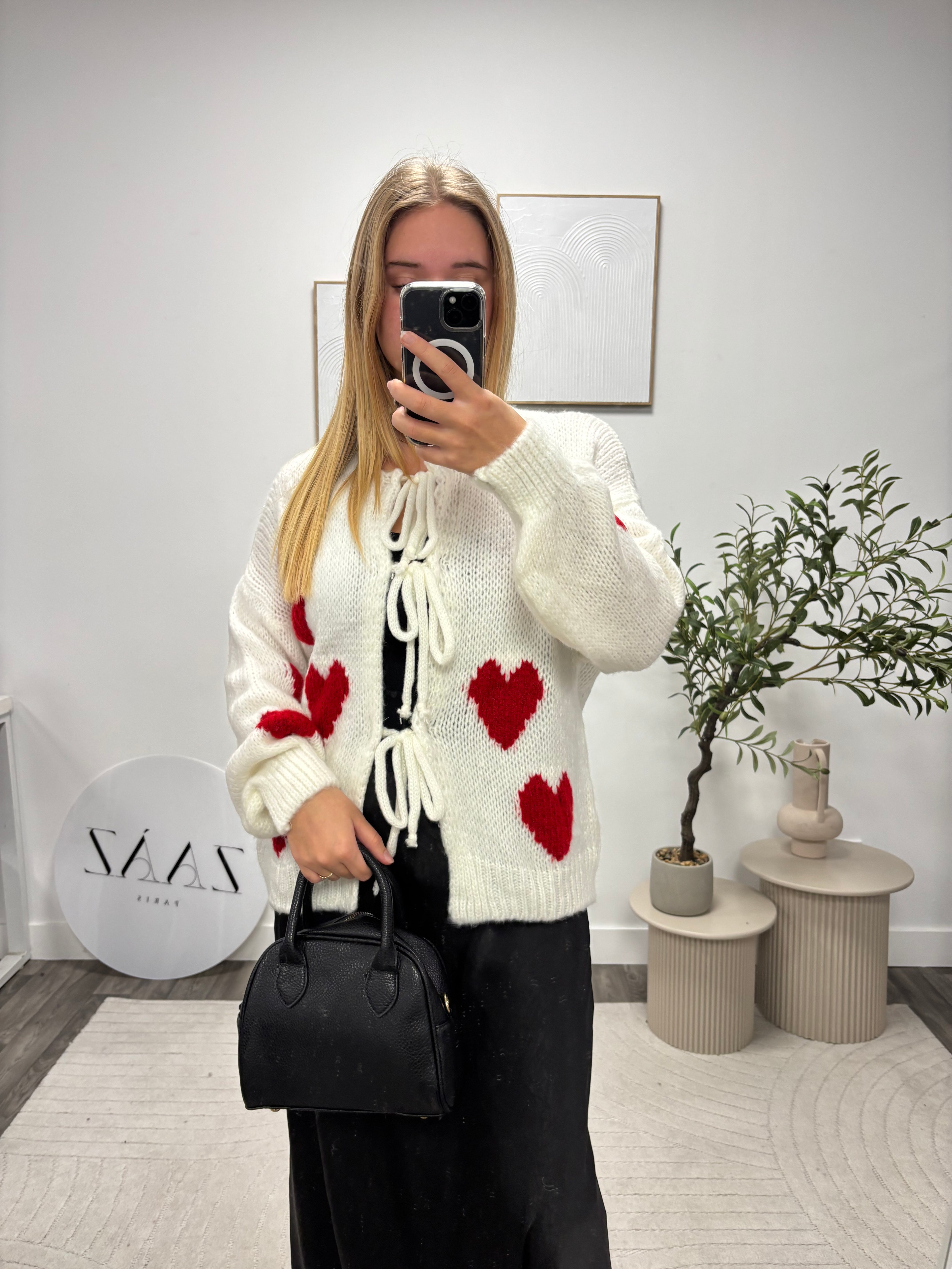 CARDIGAN NOEUD COEUR  2456.9