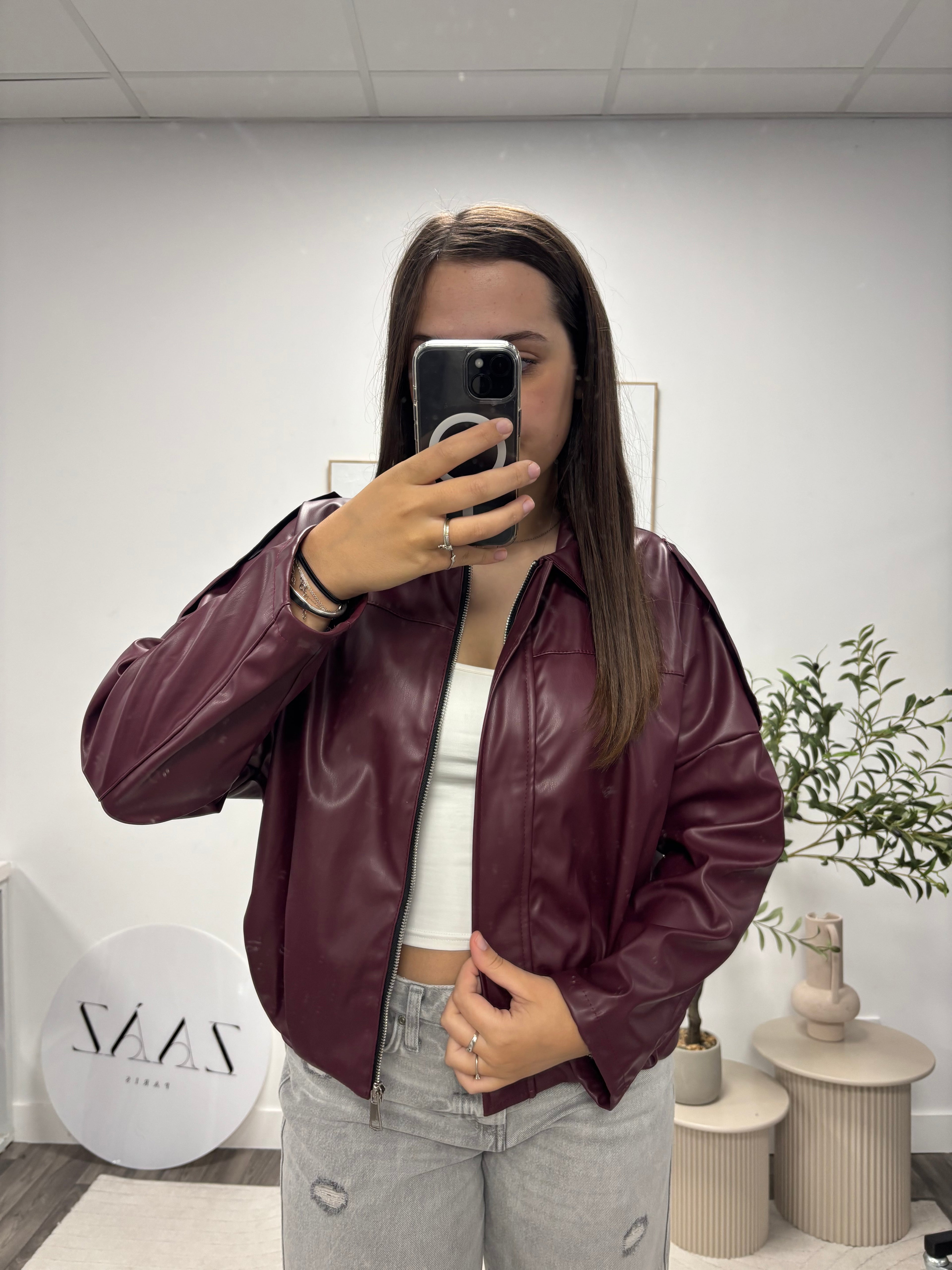 BOMBERS SIMILI CUIR 88717