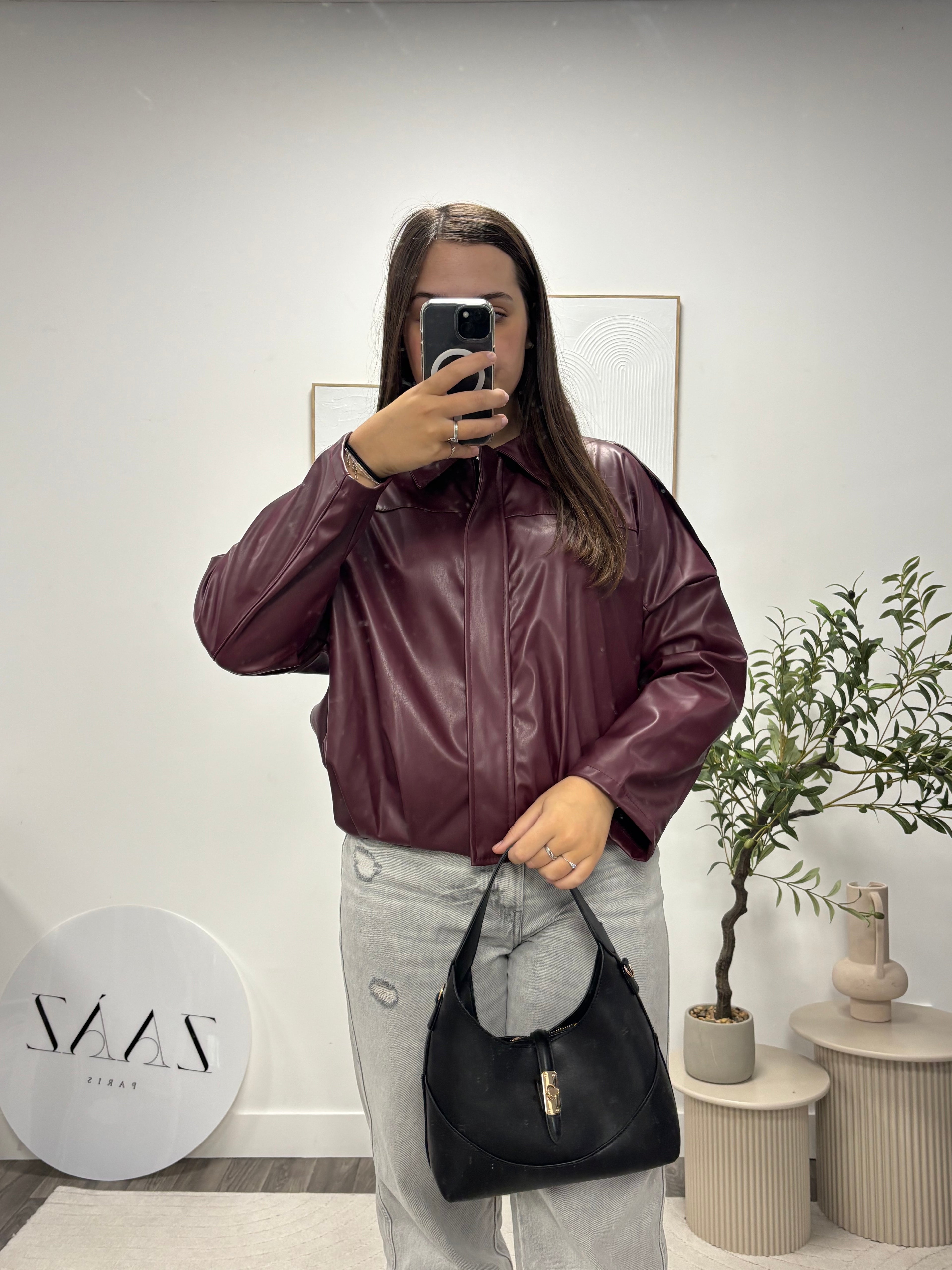 BOMBERS SIMILI CUIR 88717