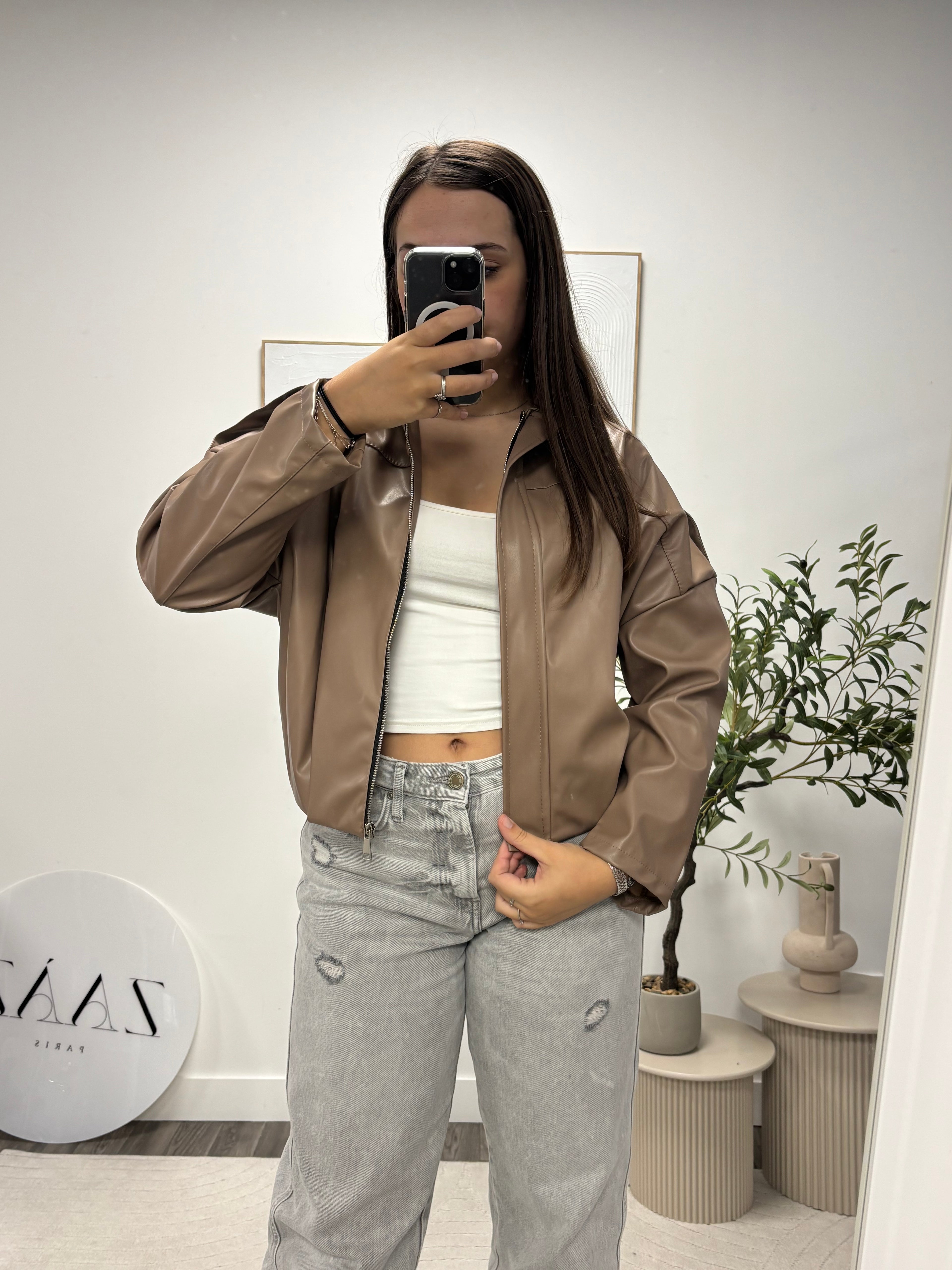 BOMBERS SIMILI CUIR 88717