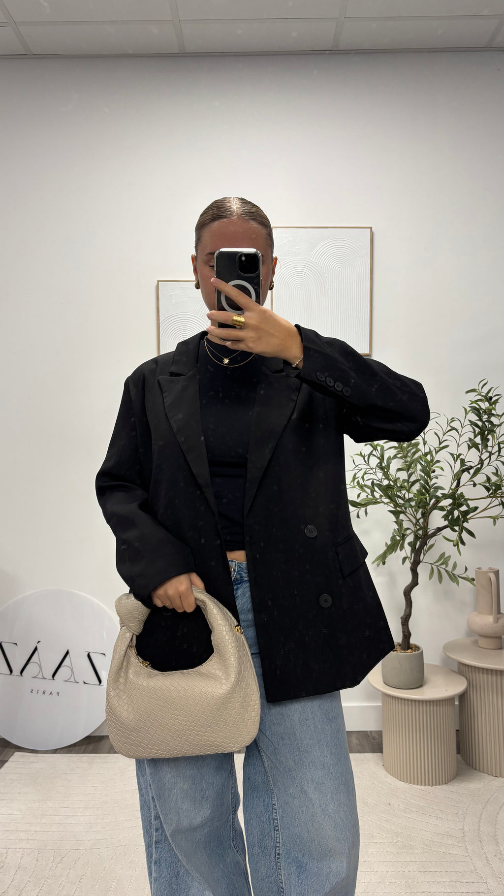 BLAZER NOIR DOUBLURE 181109