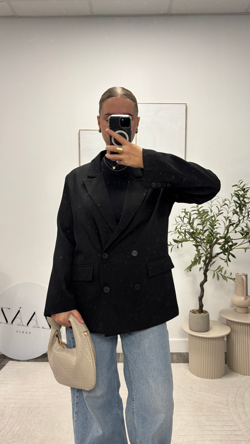 BLAZER NOIR DOUBLURE 181109