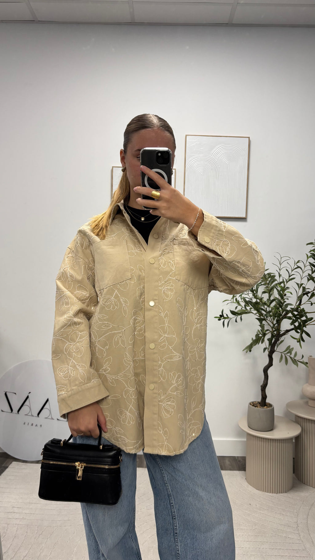 VESTE CHEMISE FLEUR HSE005