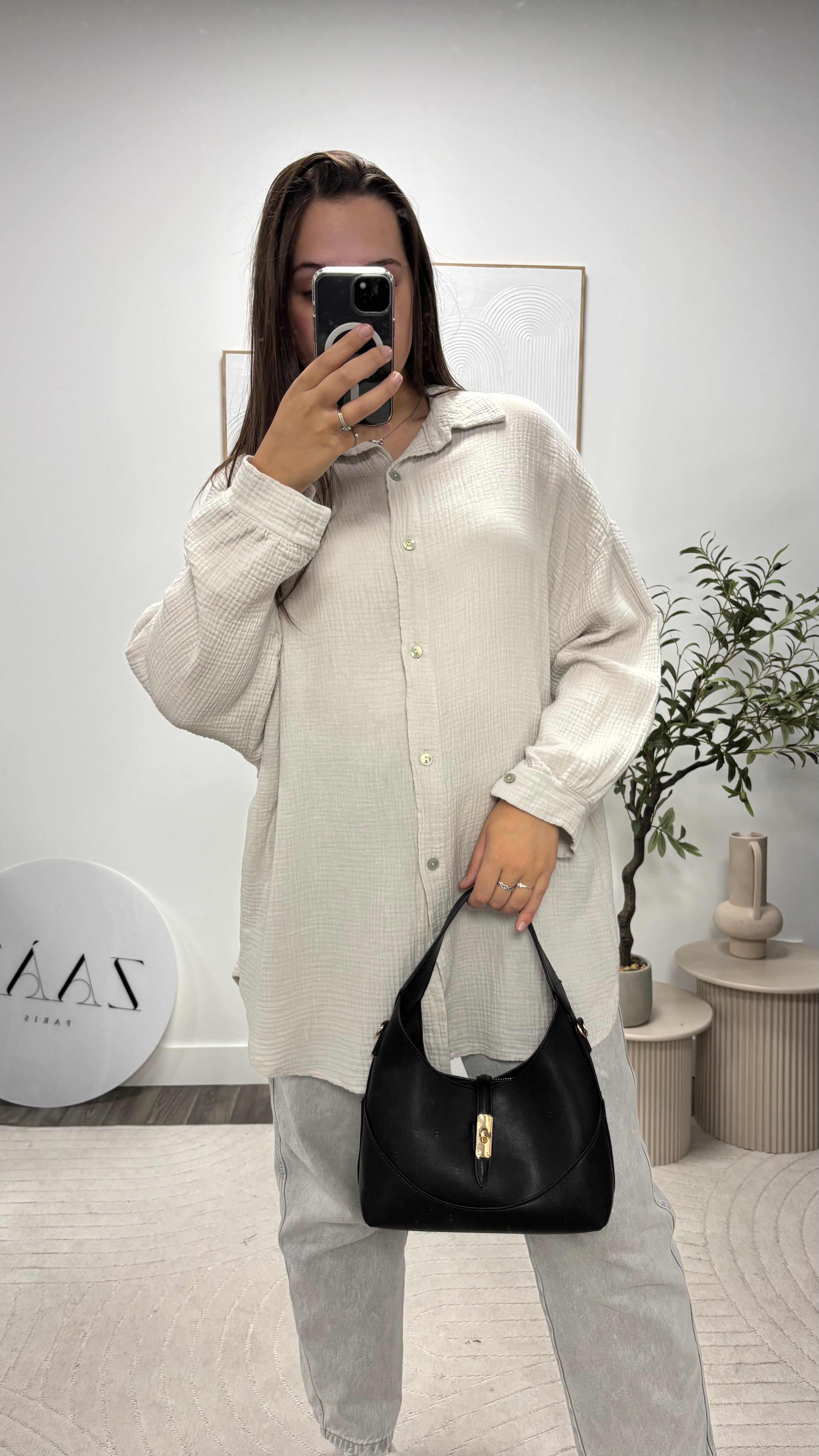 CHEMISIER GAZE DE COTON 8167