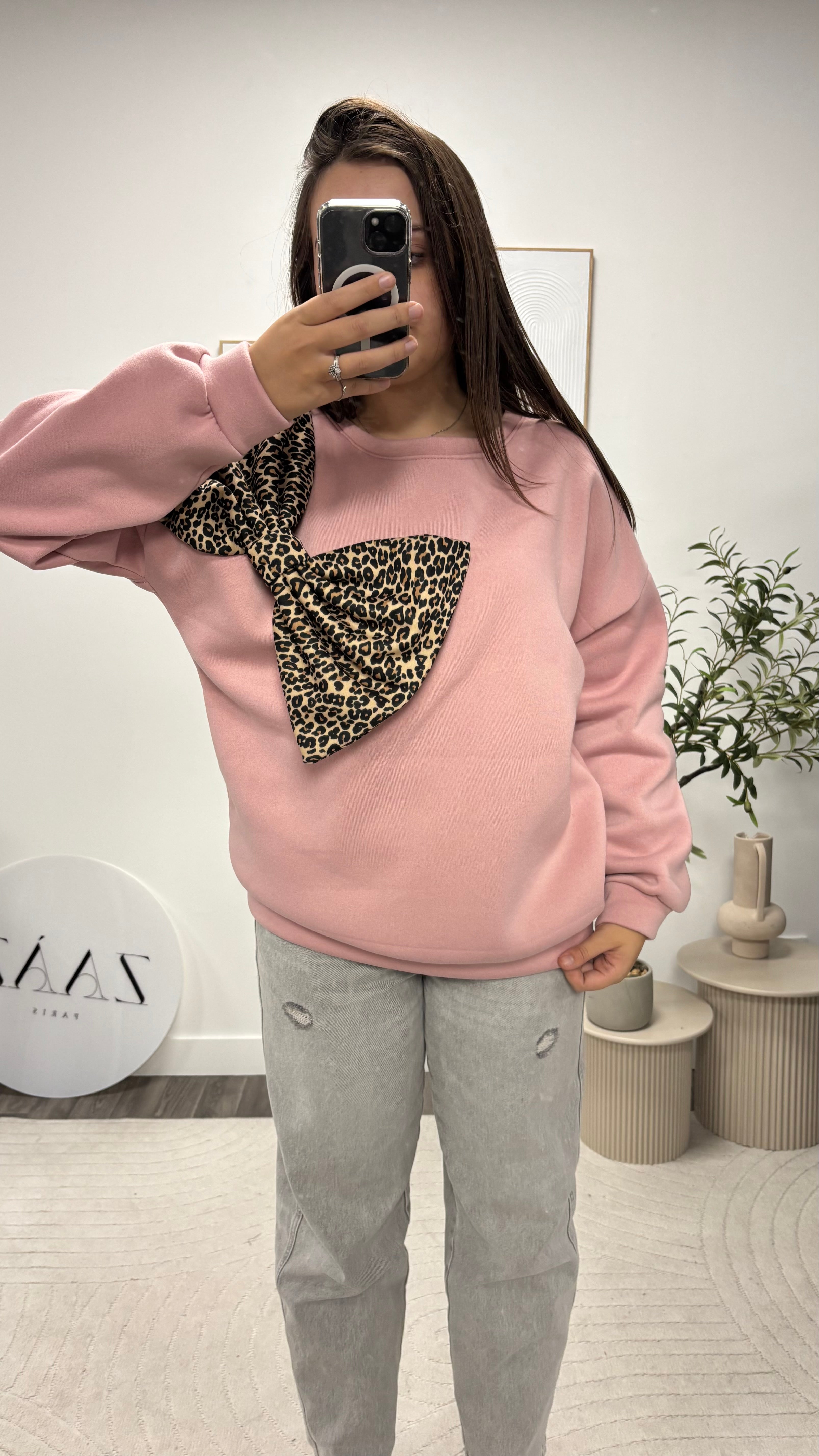 SWEAT SHIRTS NOEUDS LEOPARD 2004B