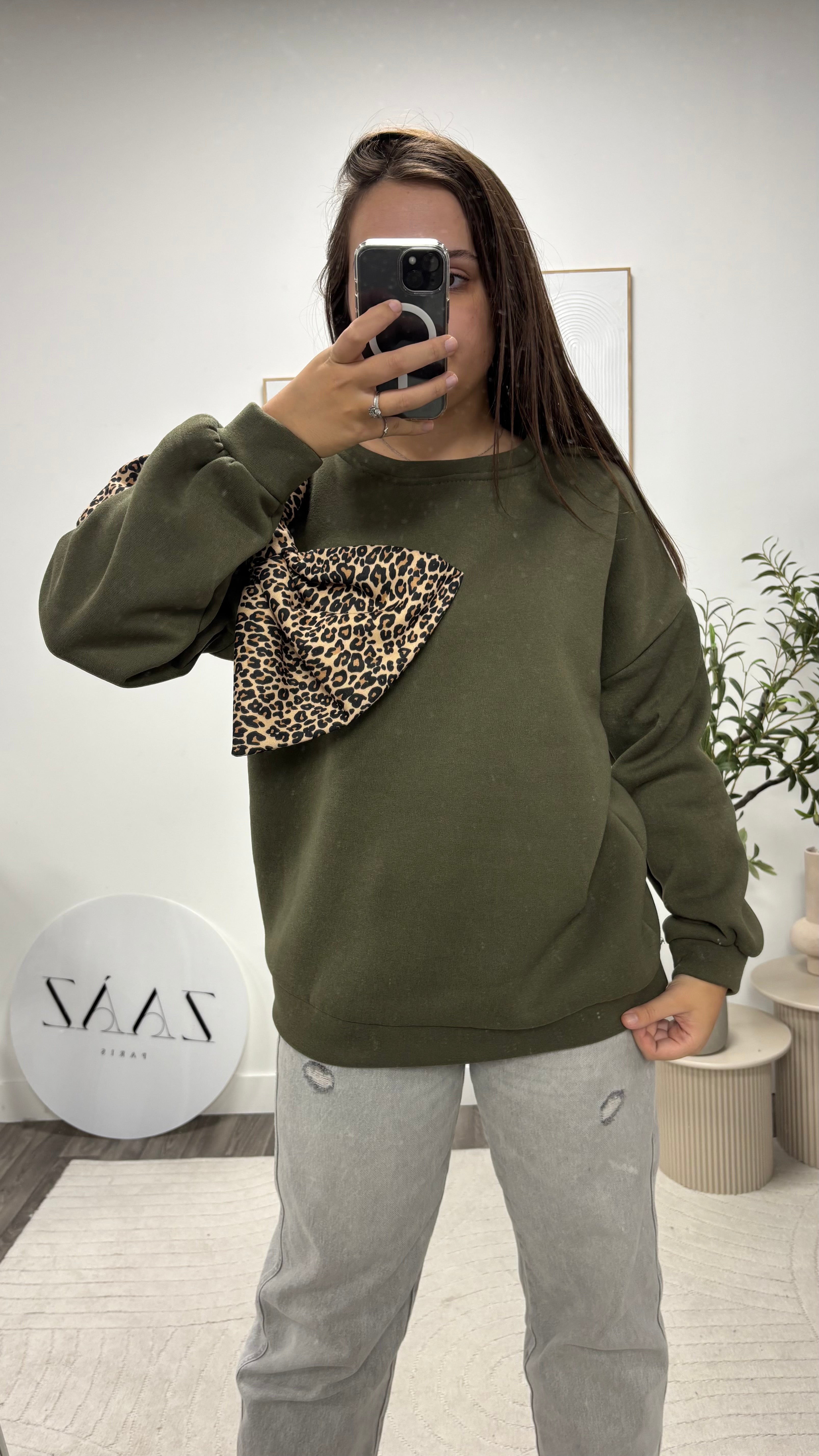 SWEAT SHIRTS NOEUDS LEOPARD 2004B