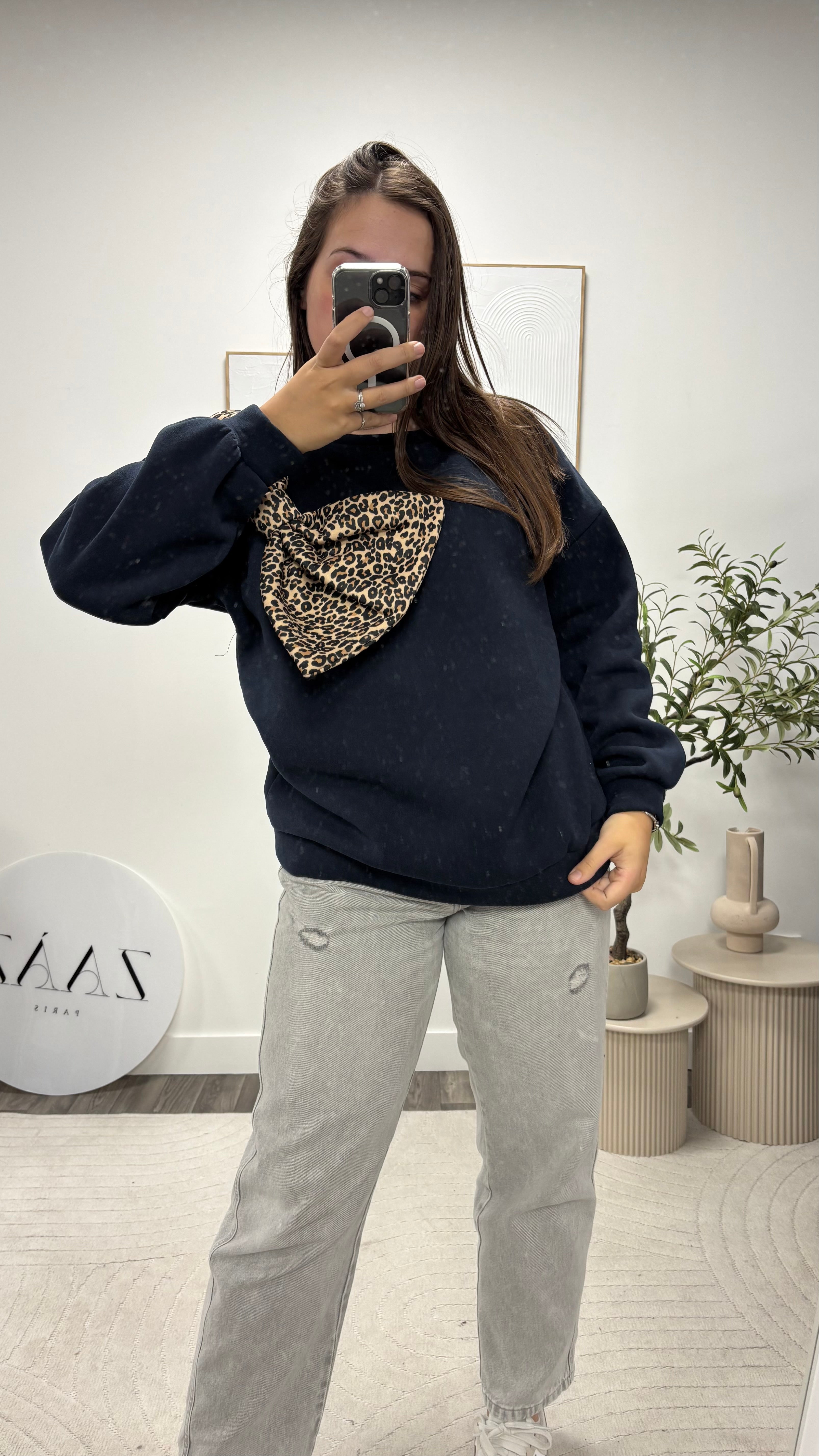 SWEAT SHIRTS NOEUDS LEOPARD 2004B