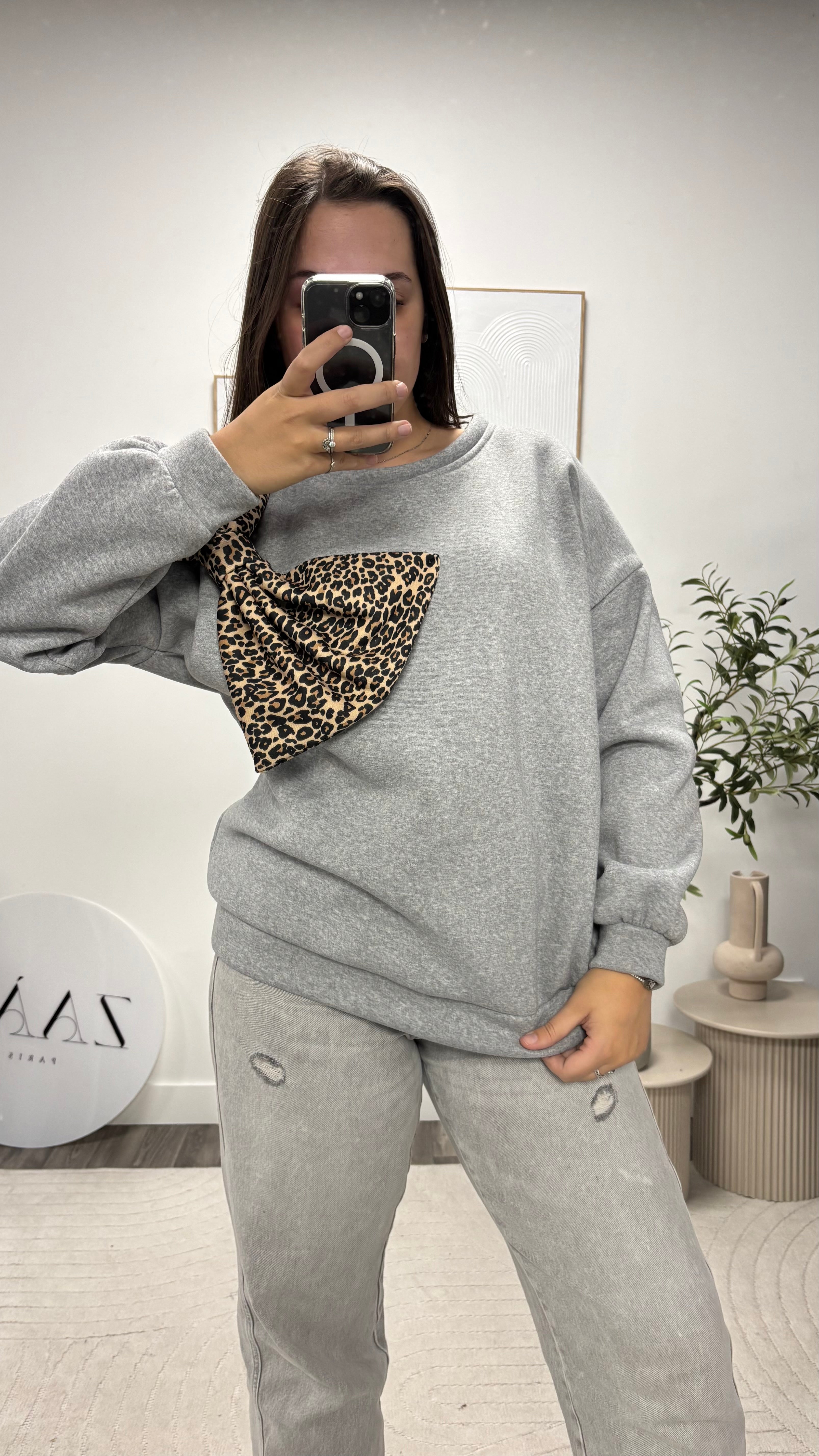 SWEAT SHIRTS NOEUDS LEOPARD 2004B