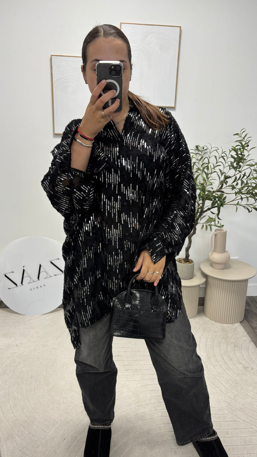 CHEMISE LONGUE STRASS 5314