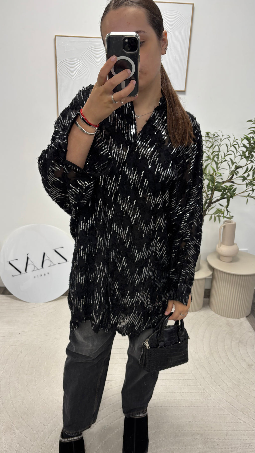 CHEMISE LONGUE STRASS 5314