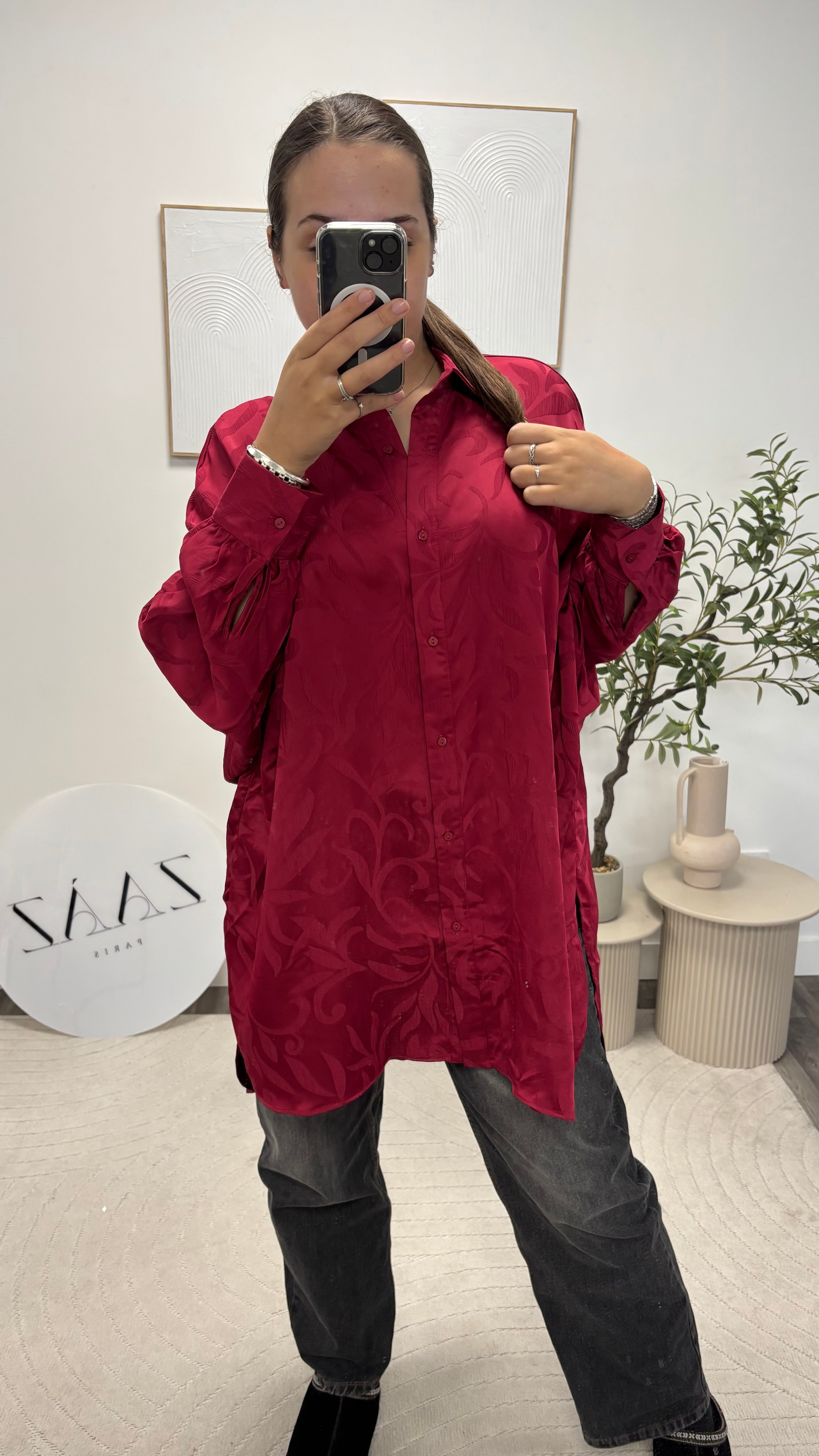 CHEMISE BORDEAUX 5352