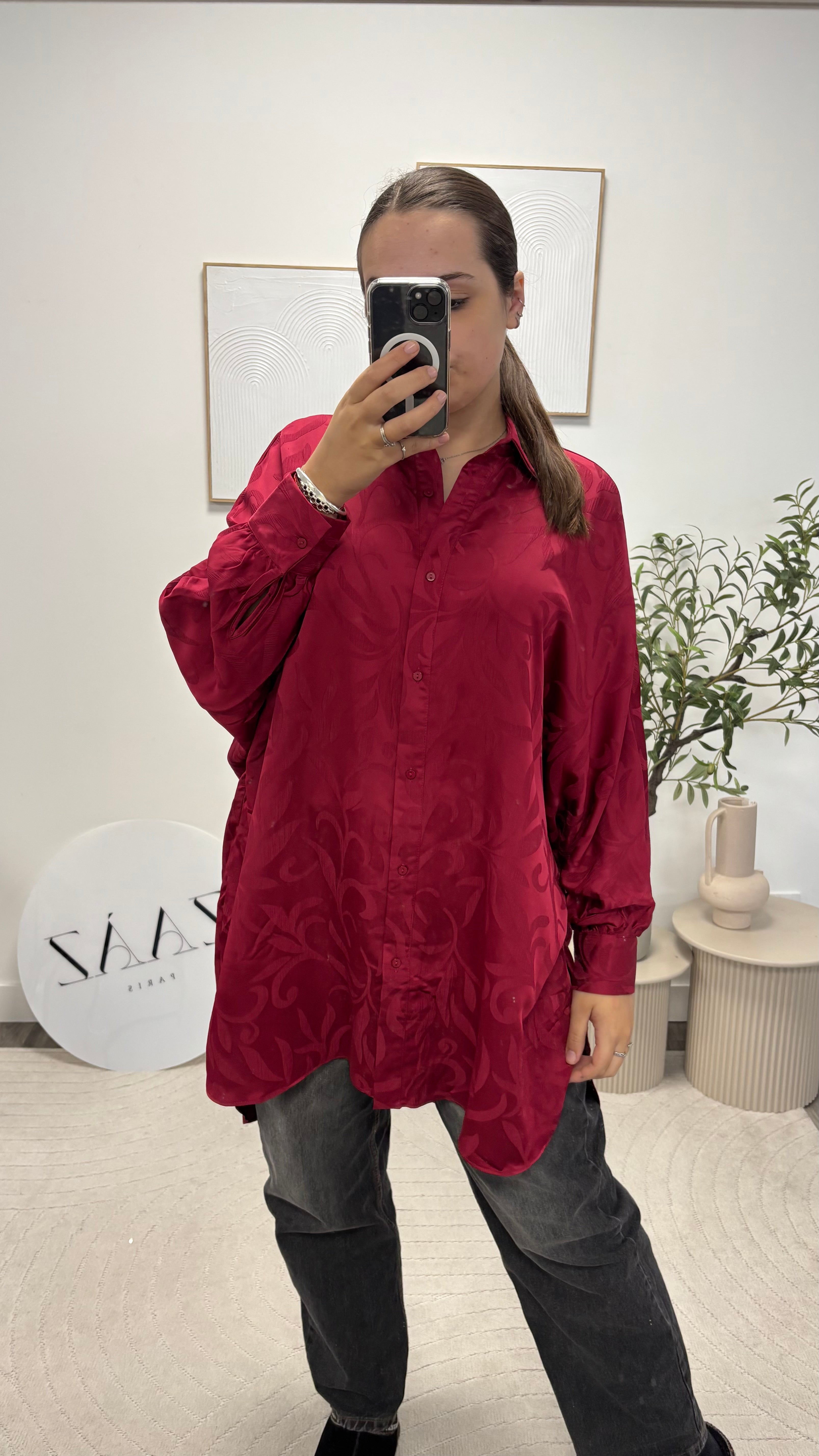 CHEMISE BORDEAUX 5352