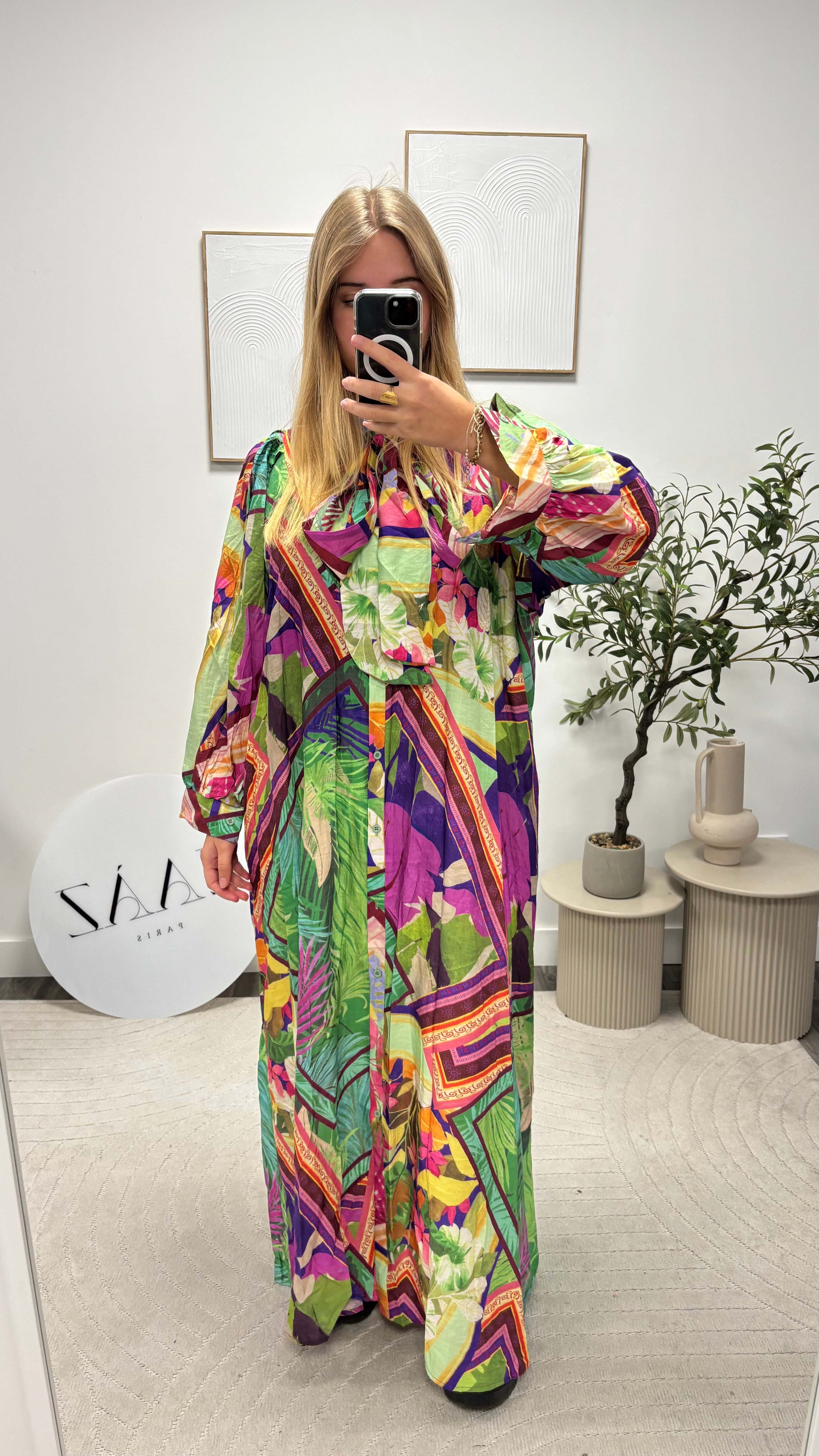 ROBE LONGUE FLEURI 8090