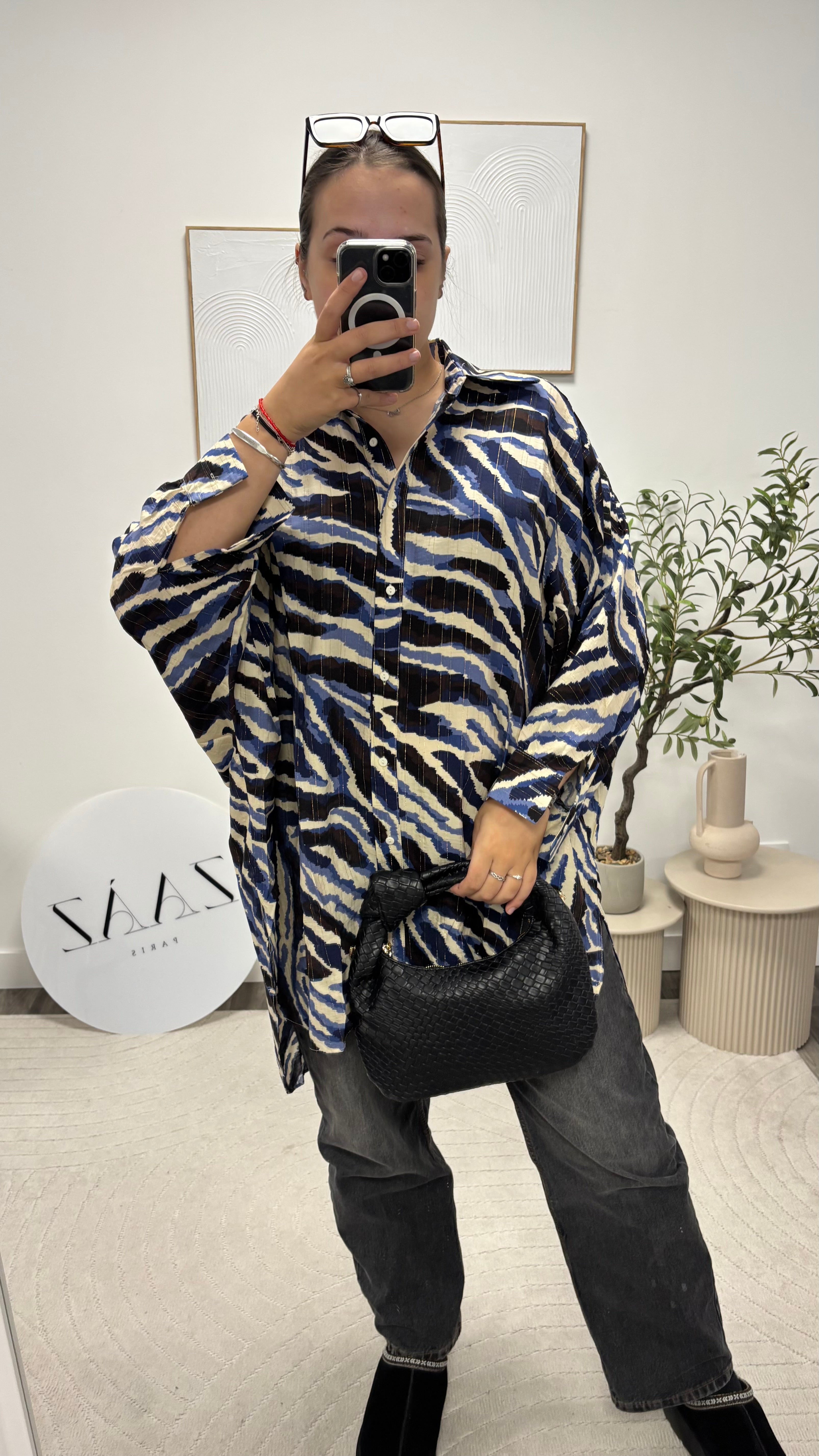 CHEMISE LONGUE ZEBRE 5370