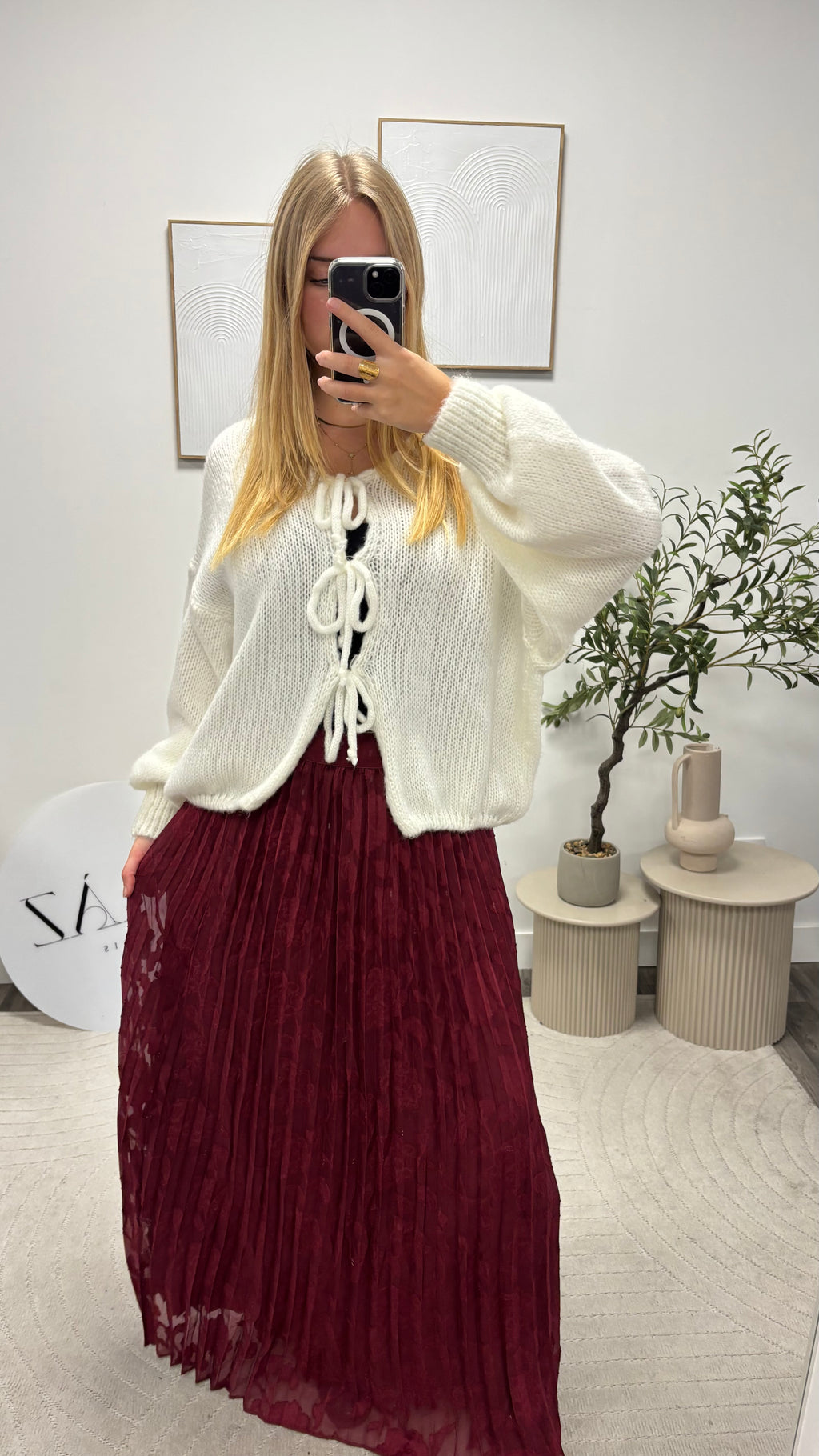 JUPE PLISSE FLEUR 5346