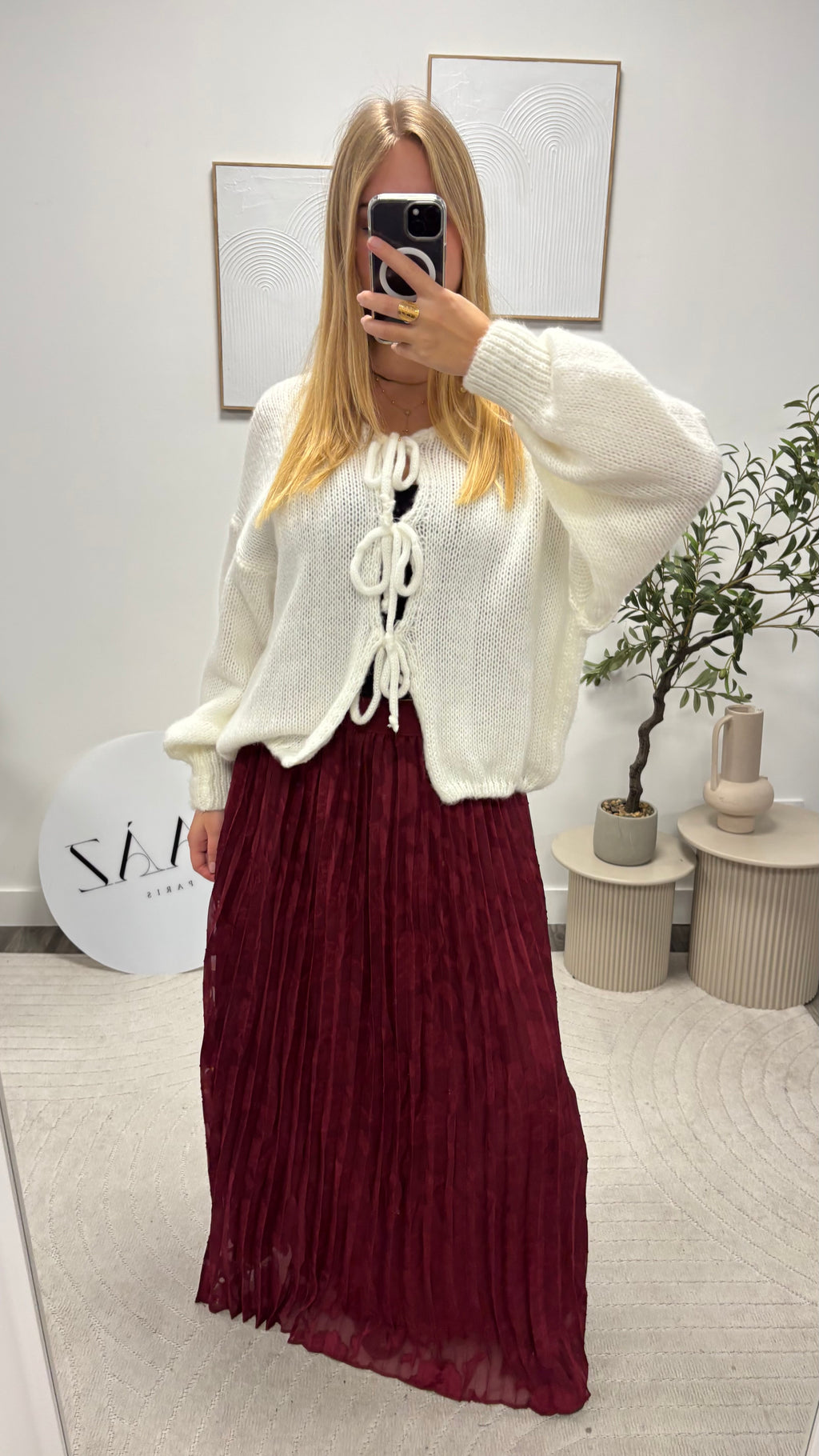 JUPE PLISSE FLEUR 5346