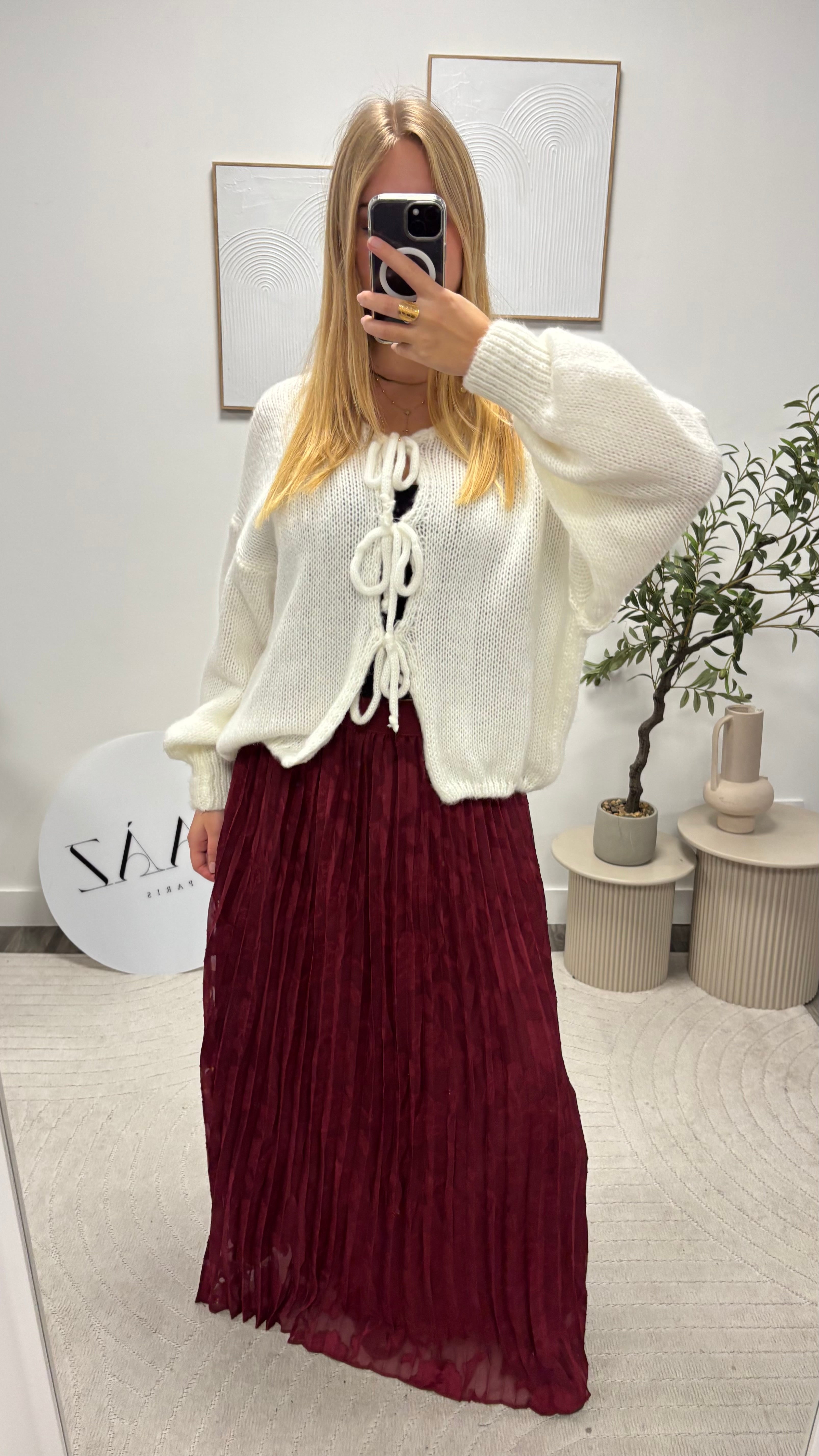 JUPE PLISSE FLEUR 5346