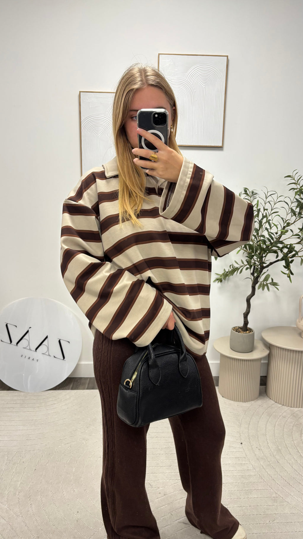 PANTALON EN MAILLE TRESSE 0259