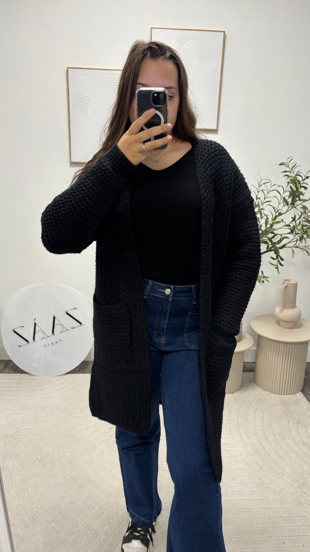 GILET  grosse MAILLE 2260