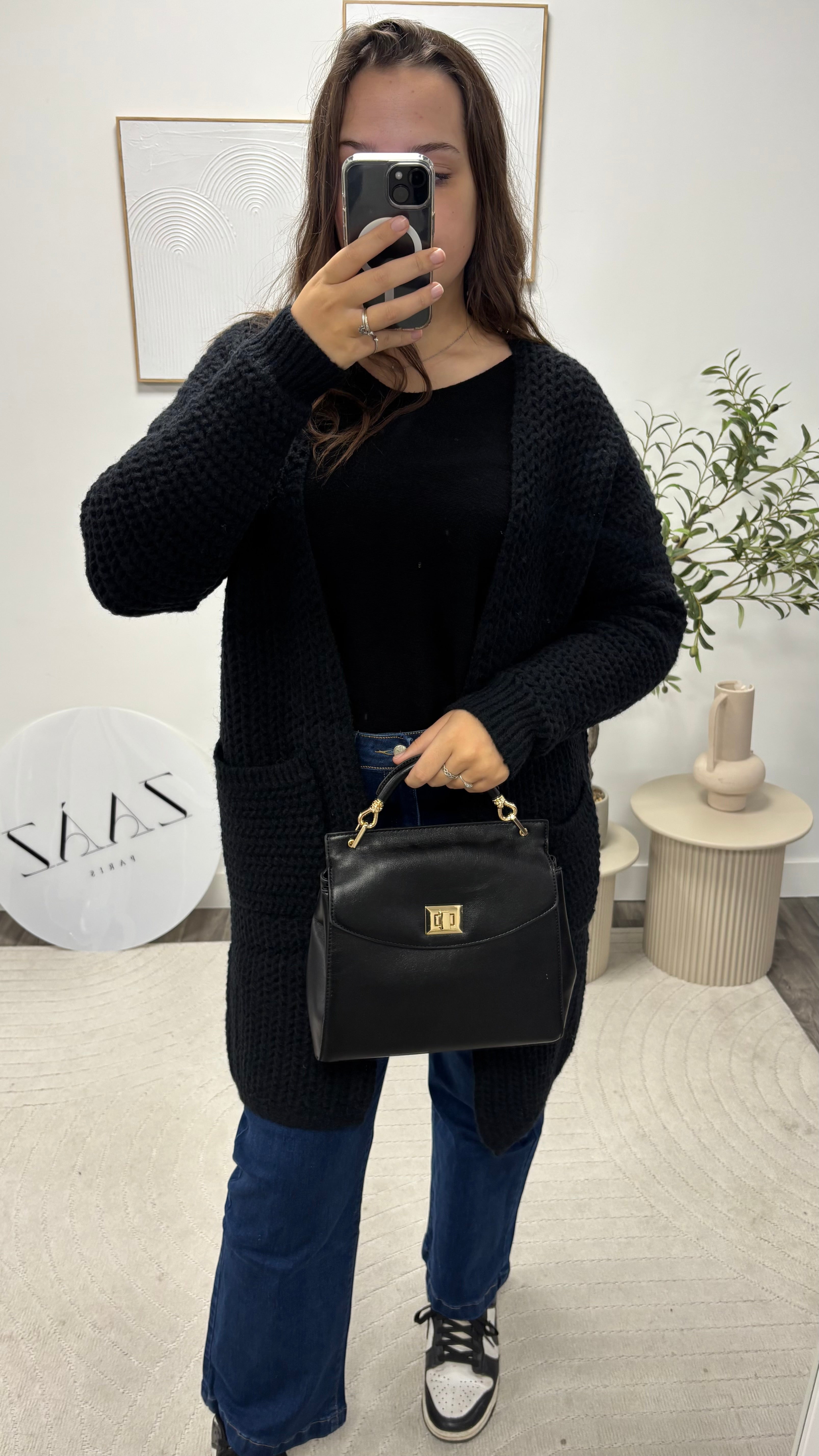 GILET  grosse MAILLE 2260