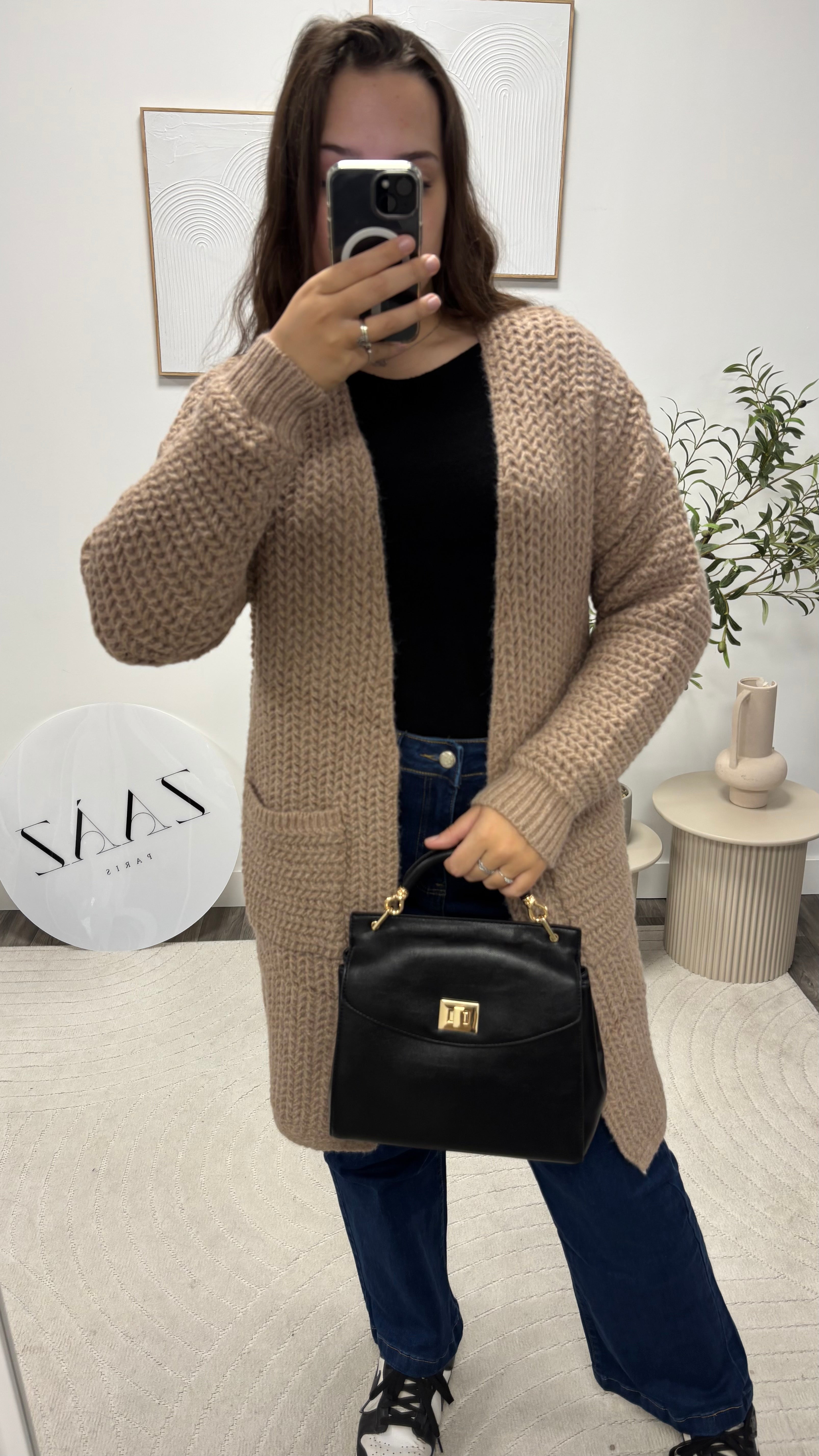 GILET  grosse MAILLE 2260